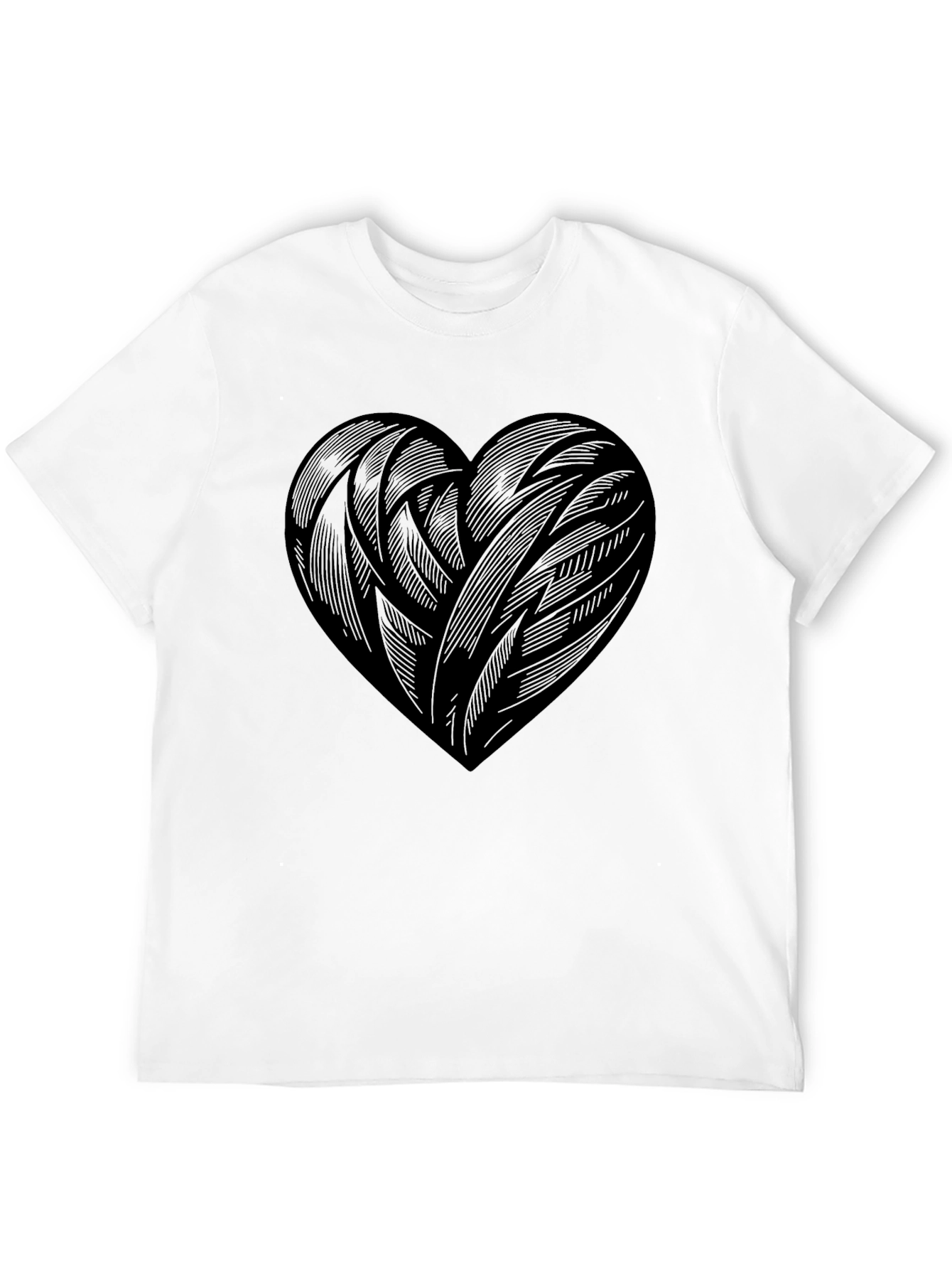 Black Black Heart Graphic Tee - Modern Casual Style view 12