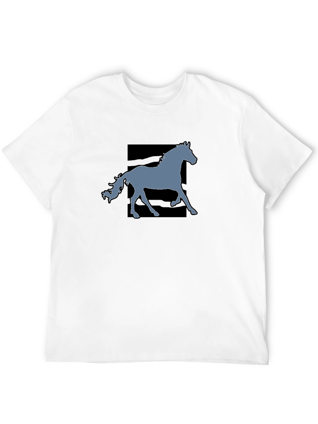 Black Black Horse Graphic Tee - Stylish Men's Casual T-Shirt view 12
