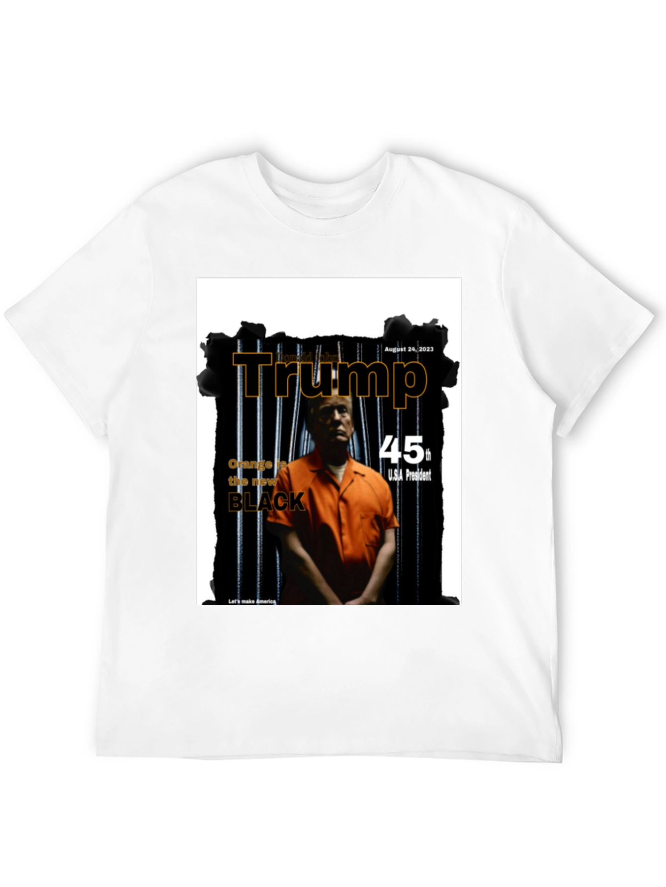 Black Trump Mugshot T-Shirt - Political Statement Tee view 12