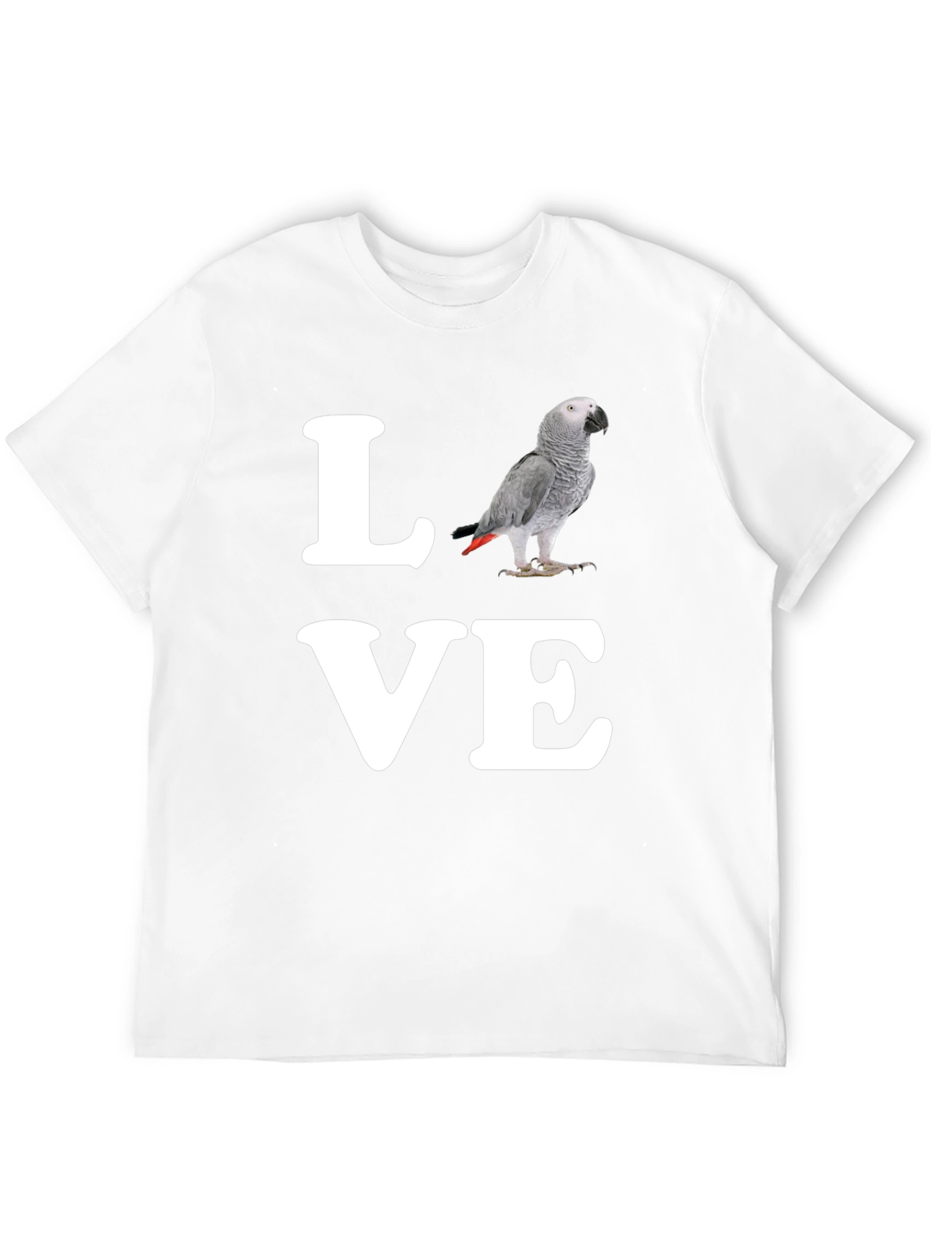 Black Love Parrot T-Shirt - Unique Graphic Tee view 12