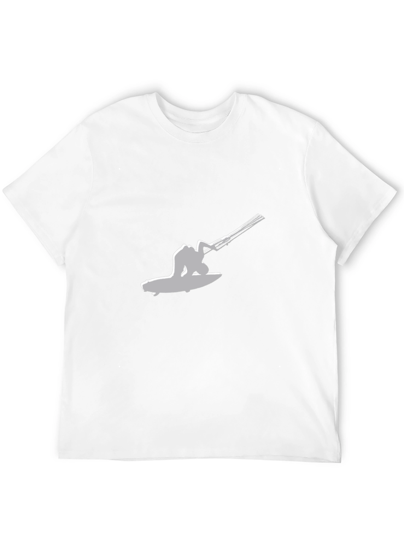 Black Kitesurfing Graphic Tee - Black Cotton T-Shirt view 12