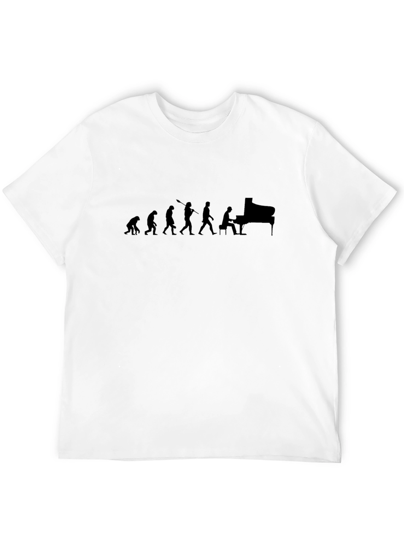 Black Evolution of a Pianist Black T-Shirt view 12