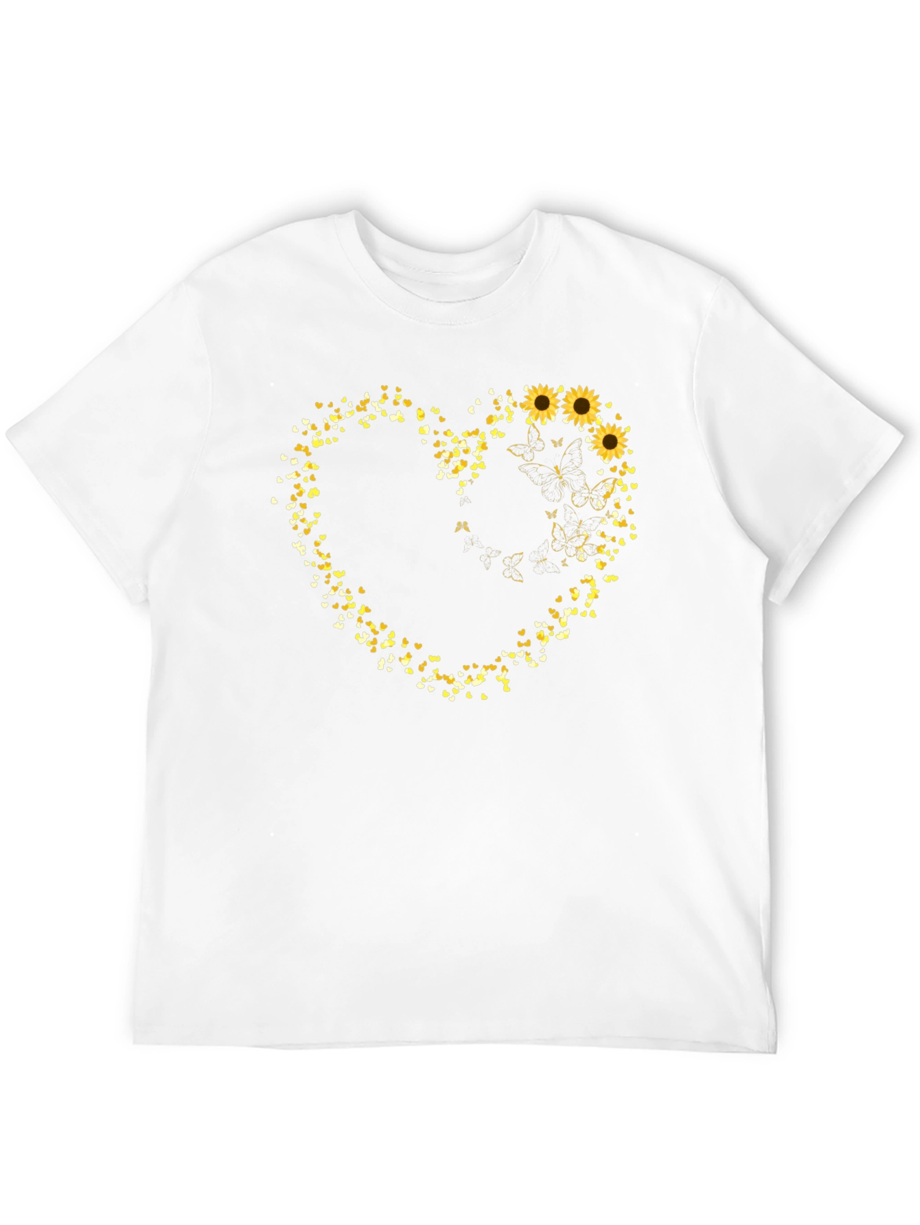 Black Sunflower Heart Graphic Tee view 12