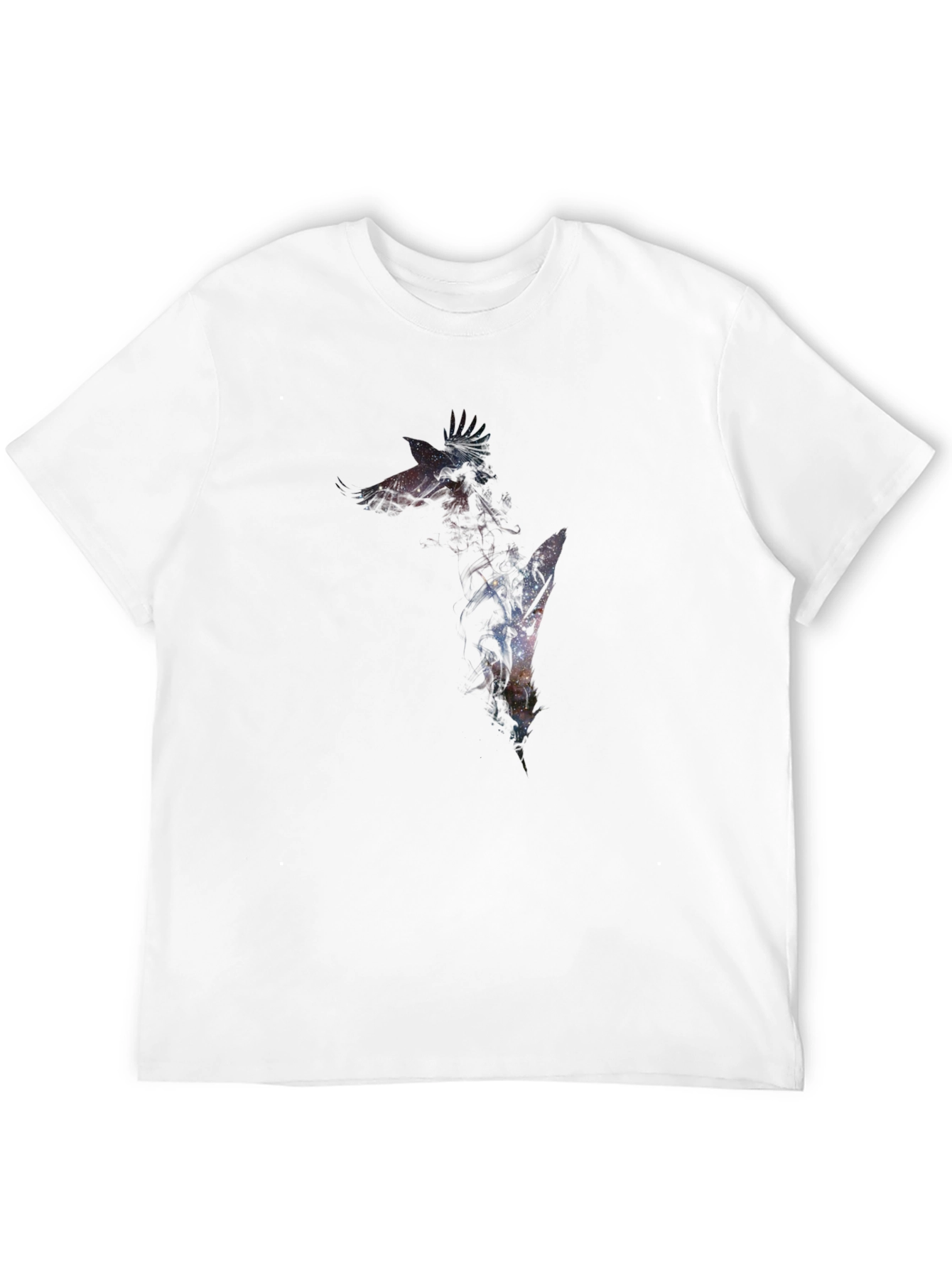 Black Galaxy Giraffe Graphic Tee - Men's Black T-Shirt view 12