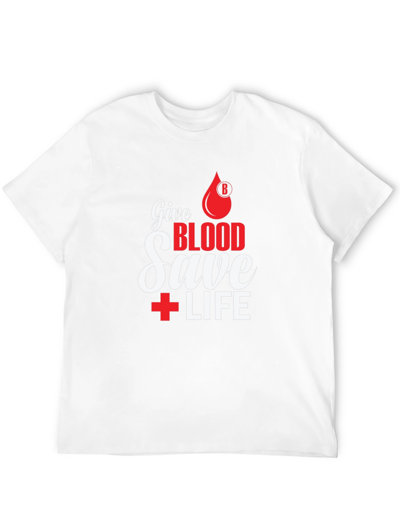 Give Blood Save Life T-Shirt - Donate Blood Tee - 12