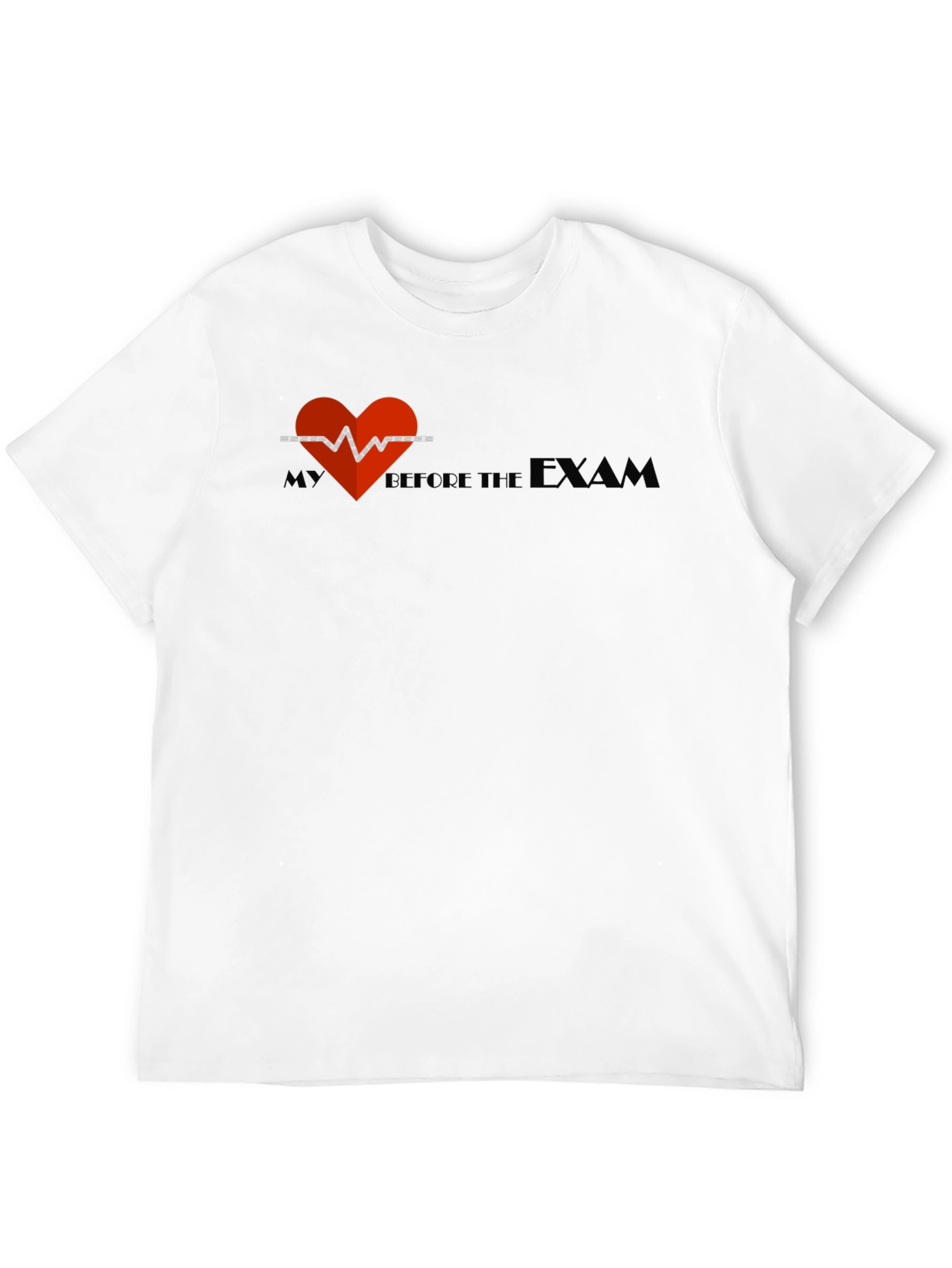 Black Heartbeat Before the Exam Tee view 12