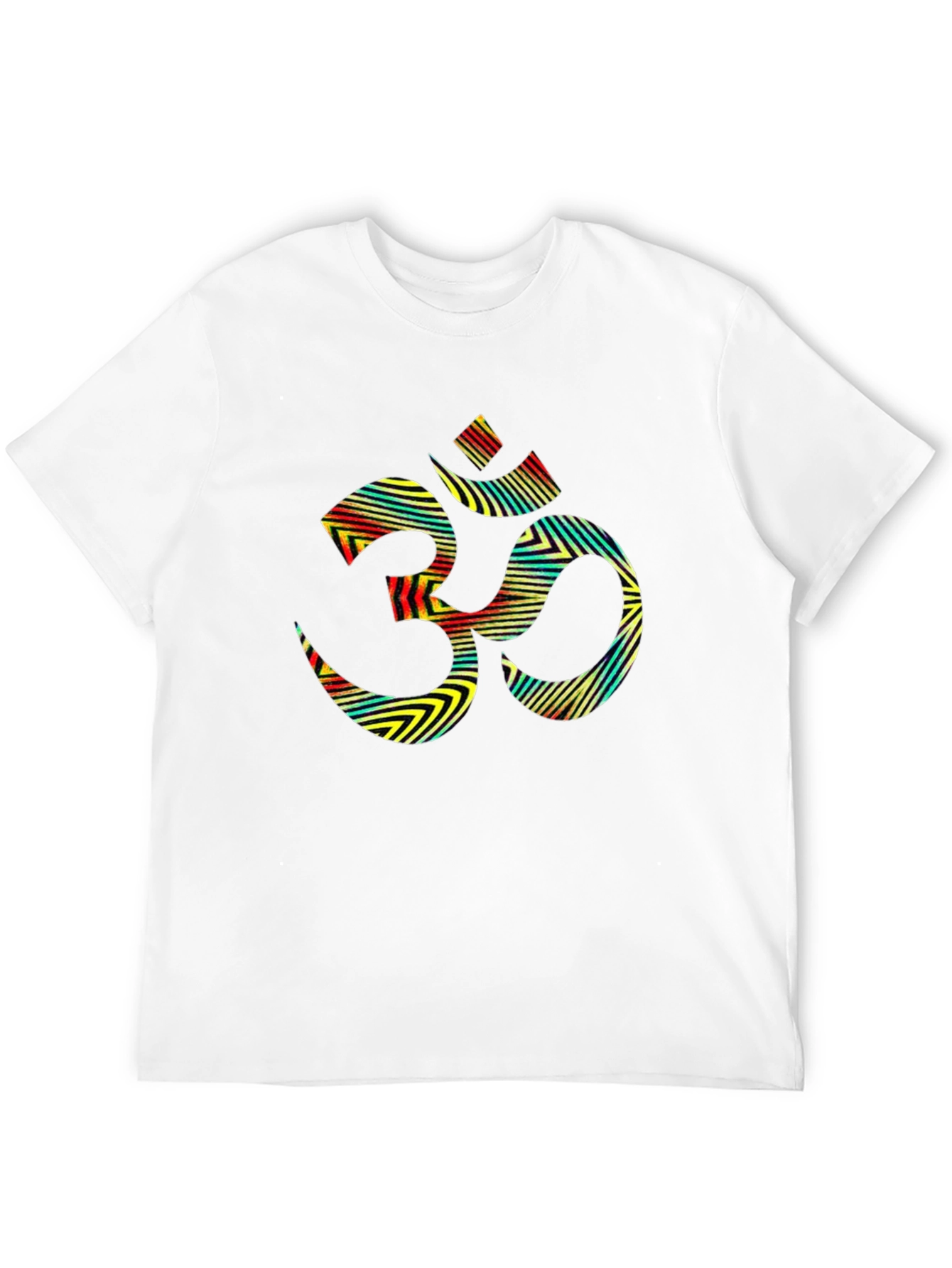 Black Om Symbol Graphic Tee - Black Cotton Blend view 12