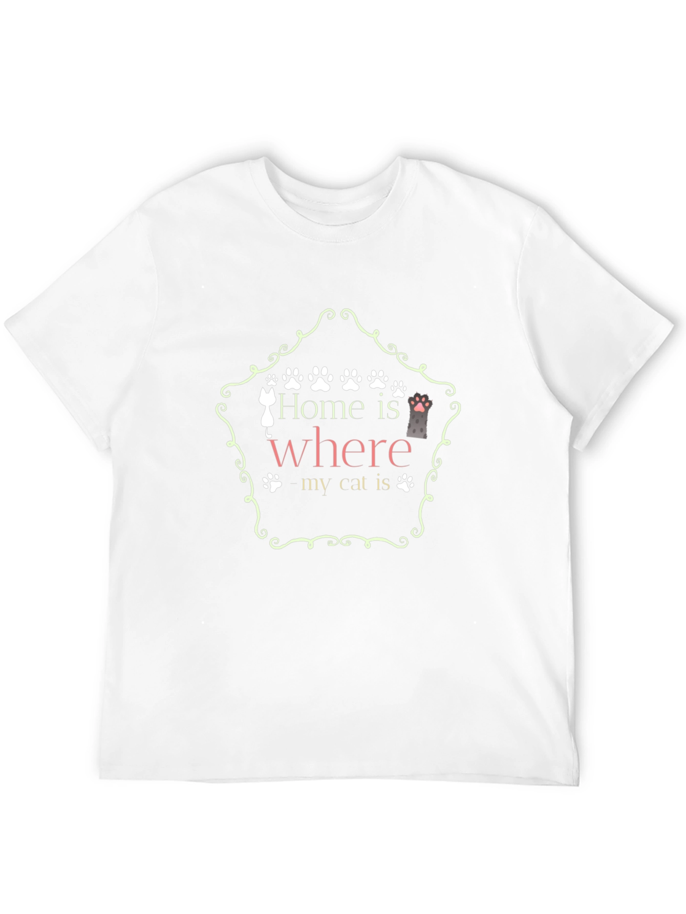Black Home Is Where My Cat Is - Graphic T-Shirt view 12