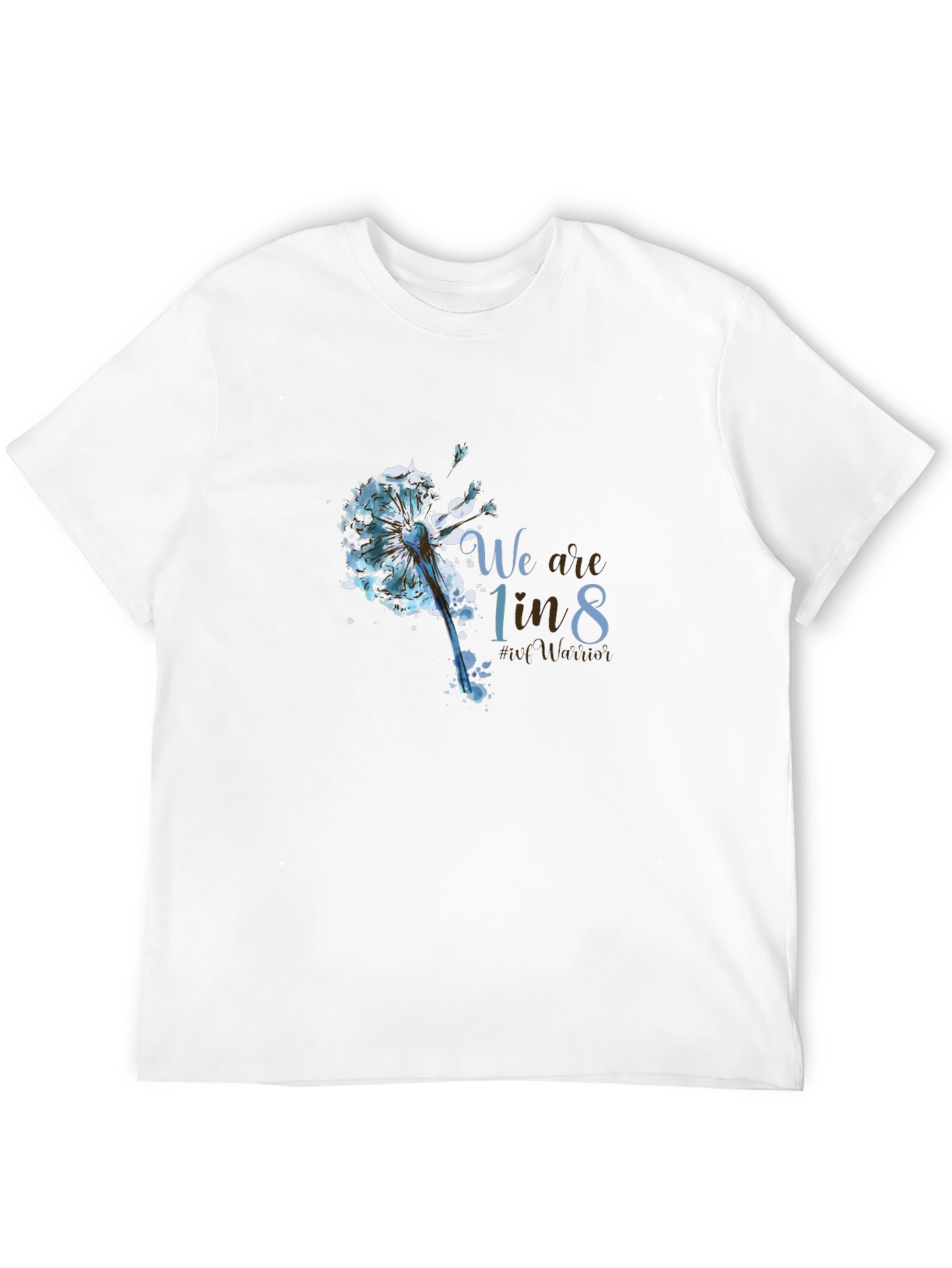 Black 1 in 8 Infertility Awareness T-Shirt view 12