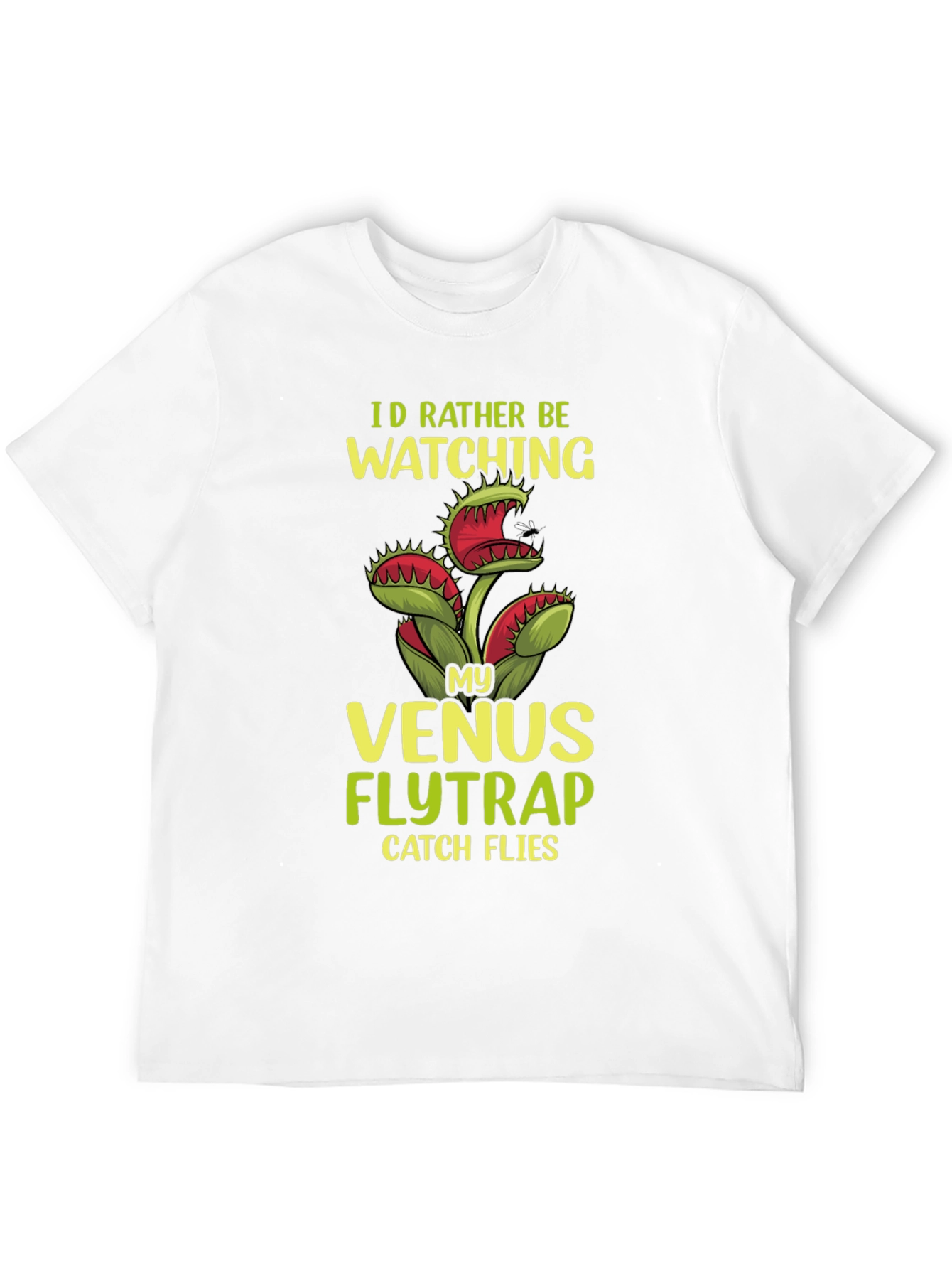 Black Venus Flytrap Graphic T-Shirt - Funny Plant Lover Tee view 12