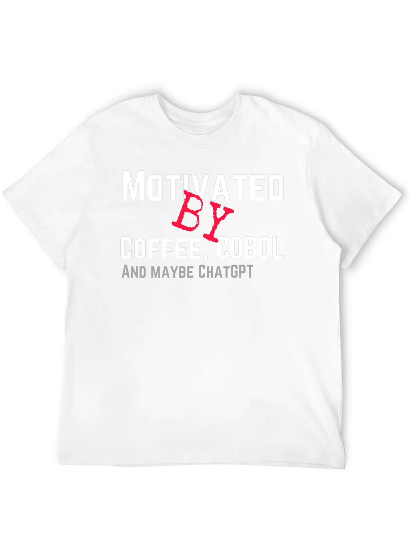 Black Motivated By Coffee, Cobol, and ChatGPT T-Shirt view 12