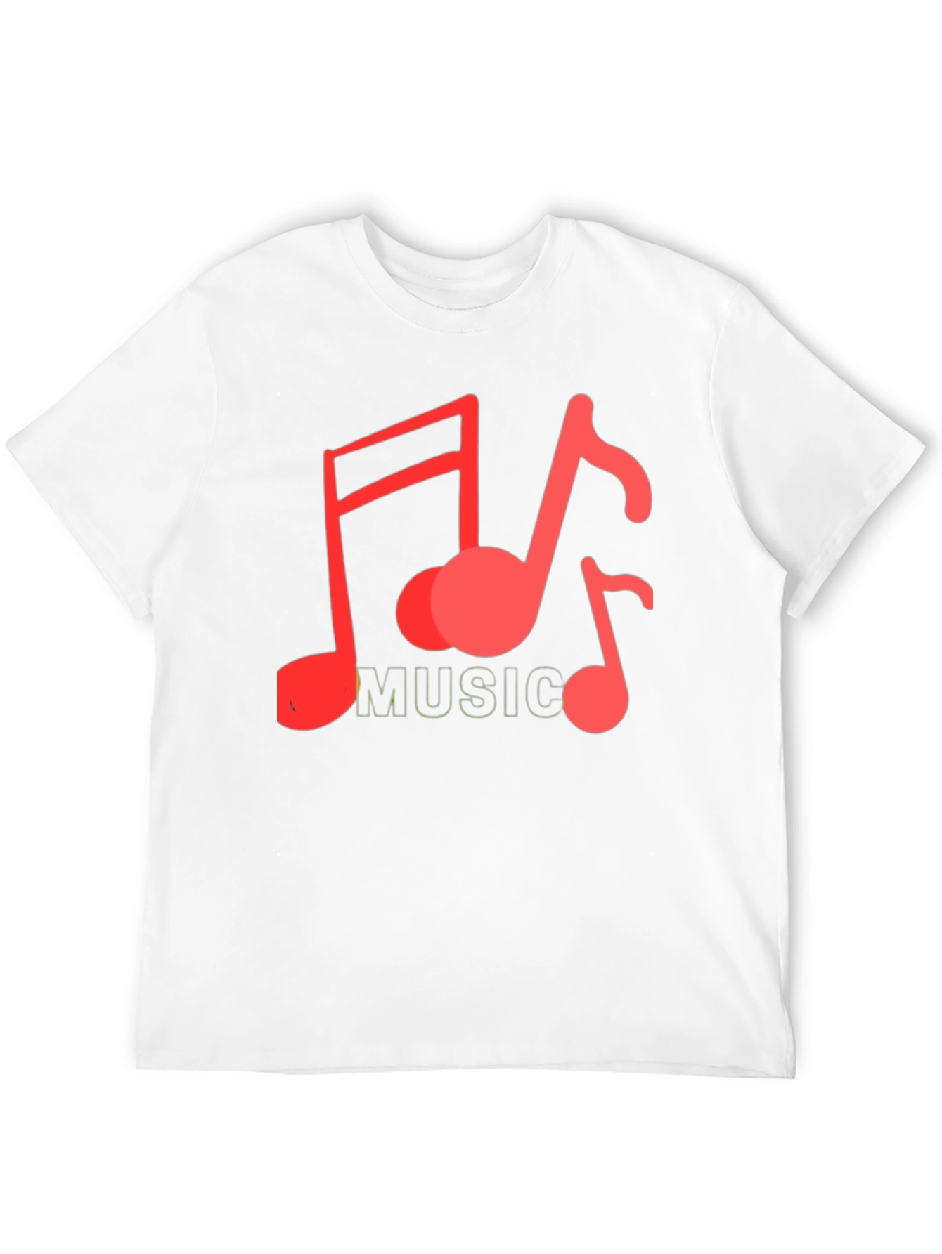 Black Musical Notes Graphic Tee - Black Cotton Casual view 12