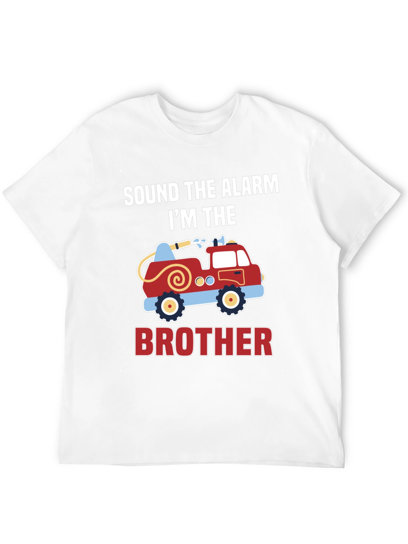 Black Sound The Alarm I'm The Brother Firetruck T-Shirt view 12