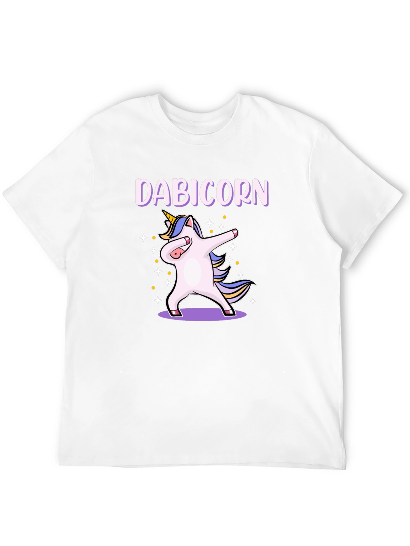 Black Dabicorn T-Shirt - Unicorn Dabbing Design view 12