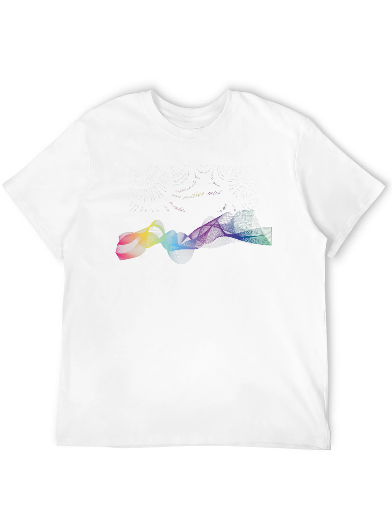 Black Vibrant Wave Graphic Black T-Shirt view 12