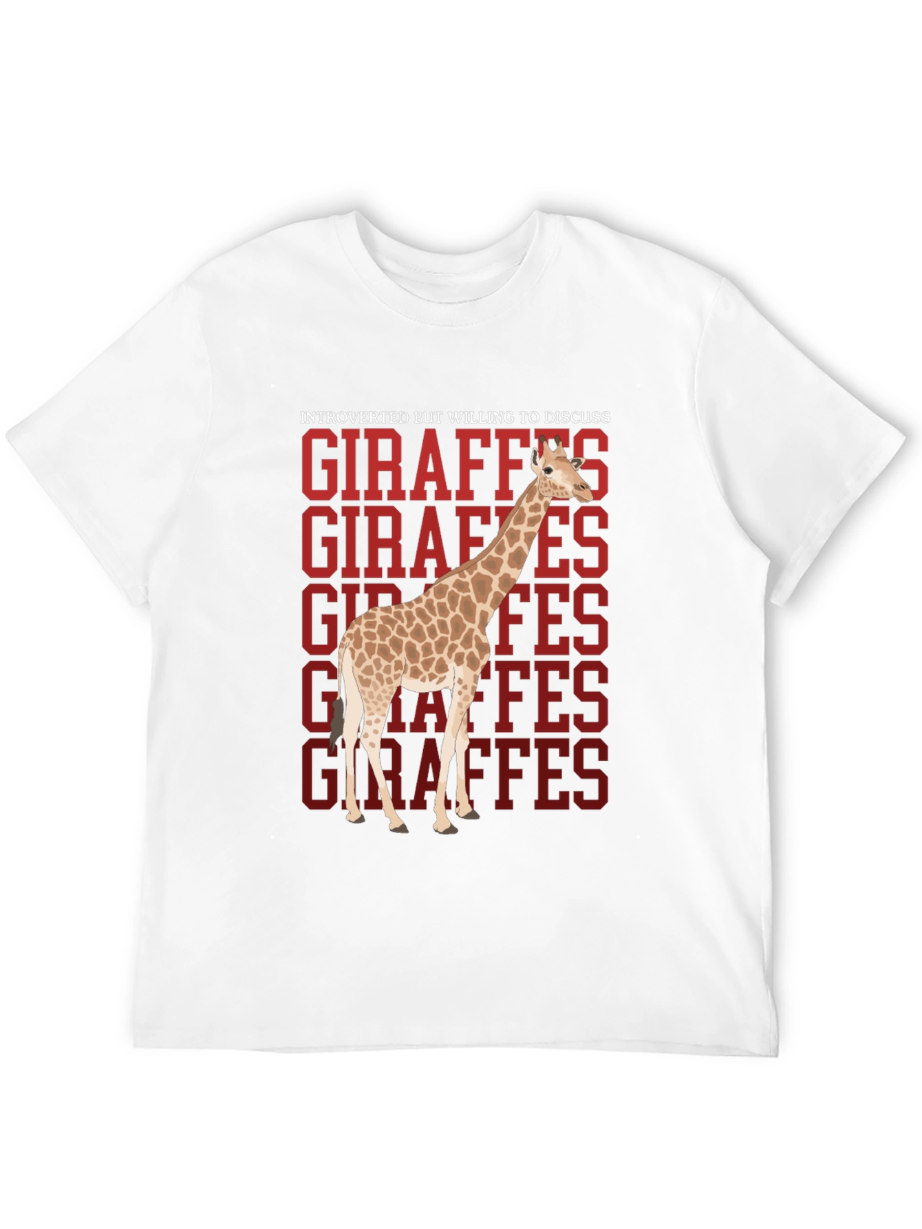 Black Introverted Giraffe T-Shirt view 12