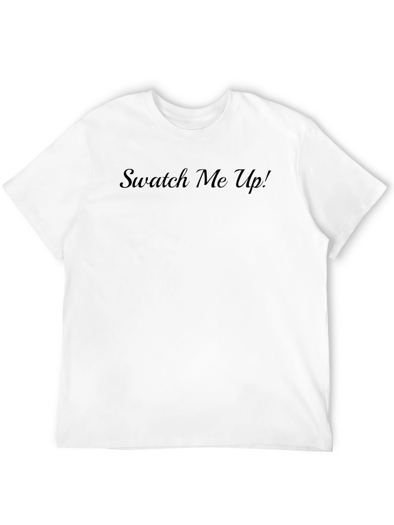 Black Swatch Me Up! Black Casual Crew Neck T-Shirt view 12