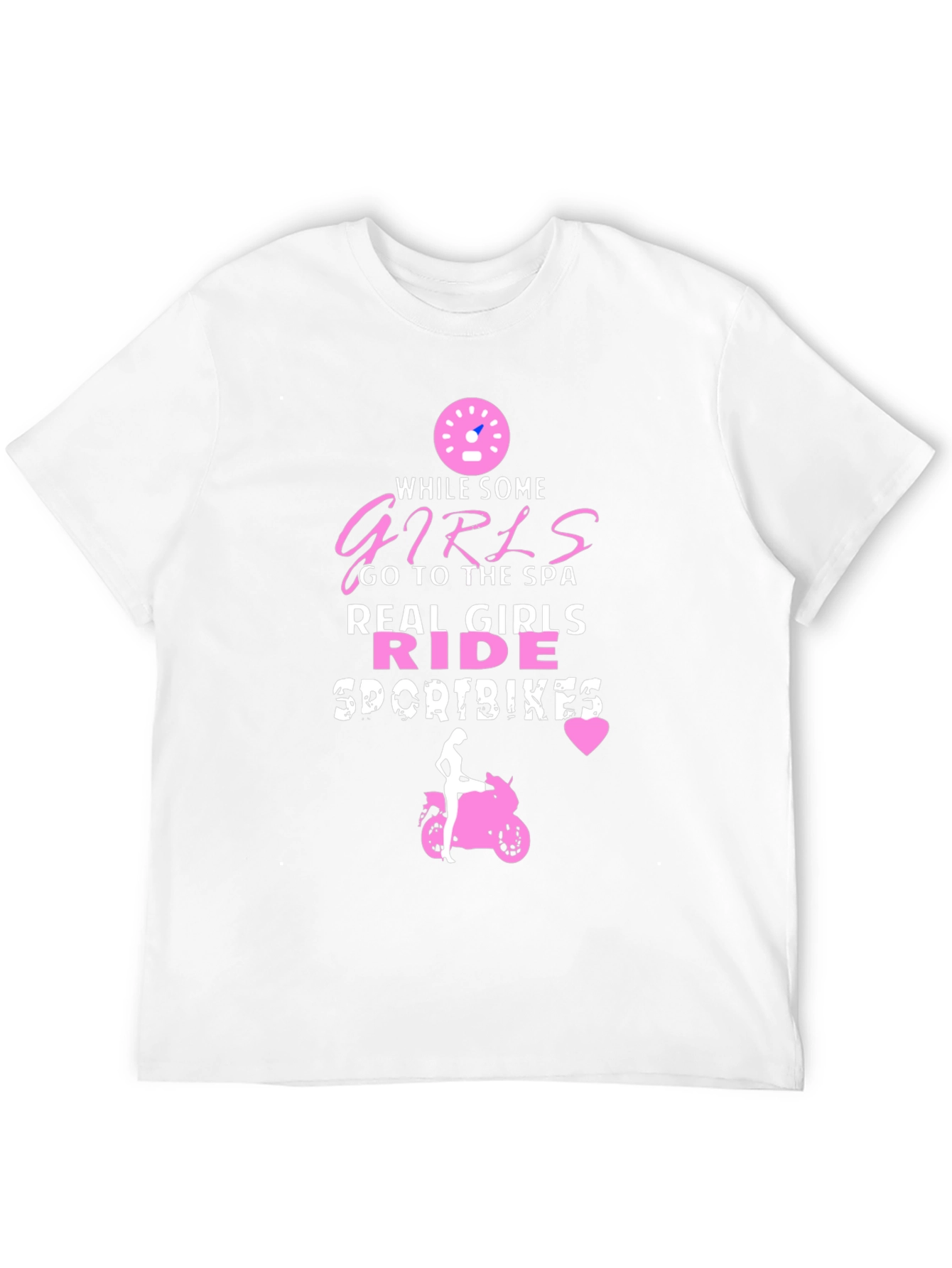 Black Real Girls Ride Sportbikes - Novelty Graphic Tee view 12