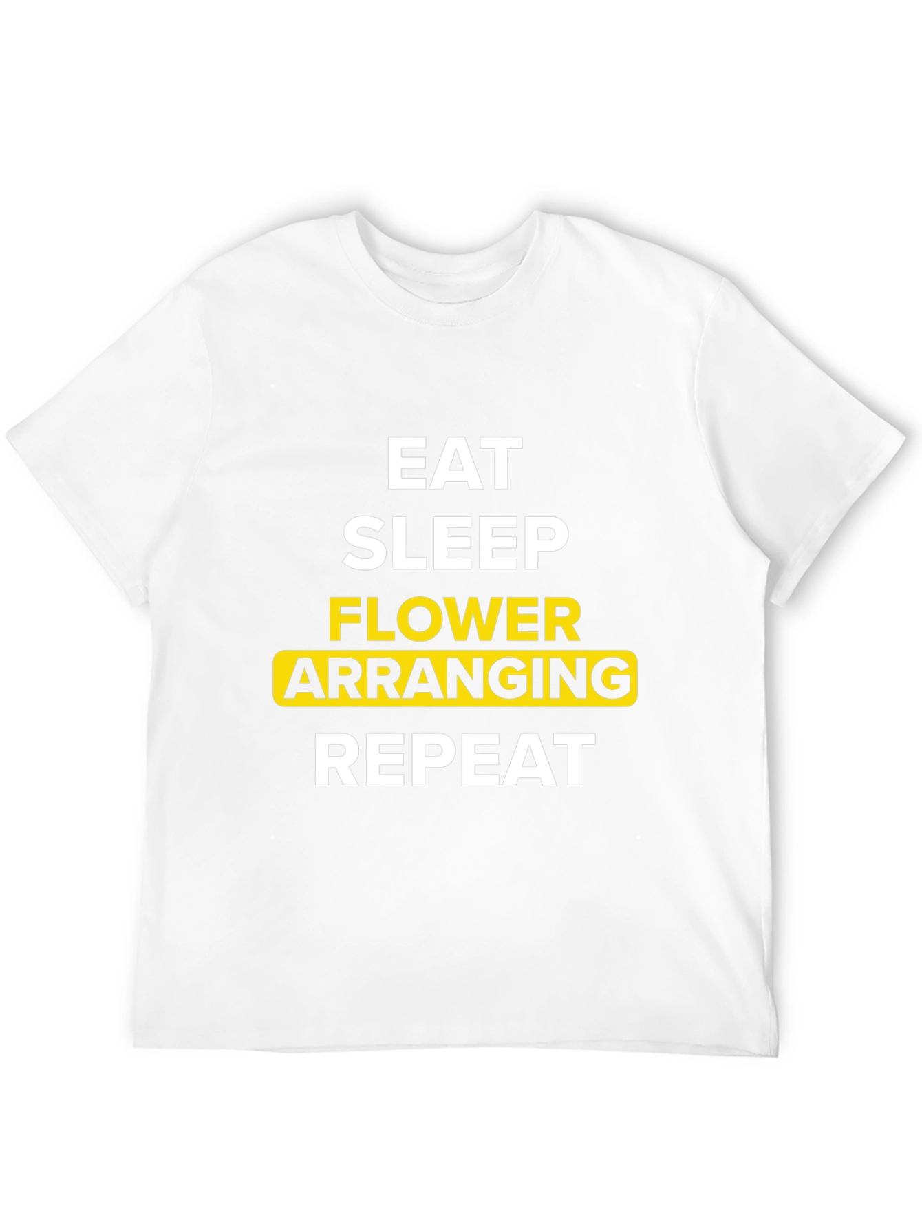 Black Eat Sleep Flower Arranging Repeat Graphic Tee view 12