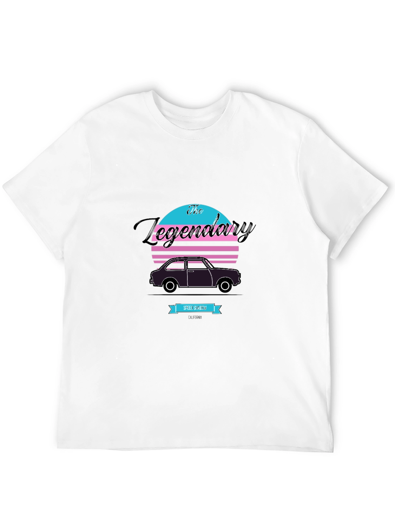 Black Legendary Car Retro Graphic T-Shirt view 12