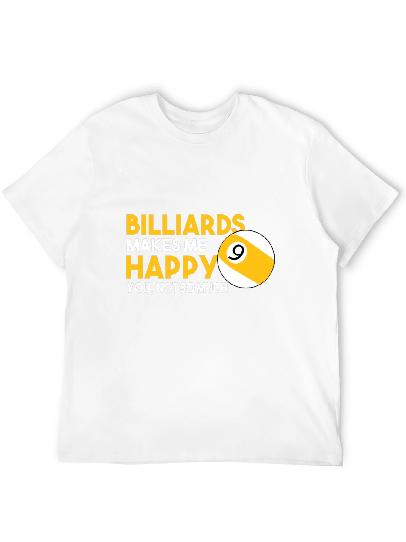 Black Billiards Makes Me Happy T-Shirt view 12