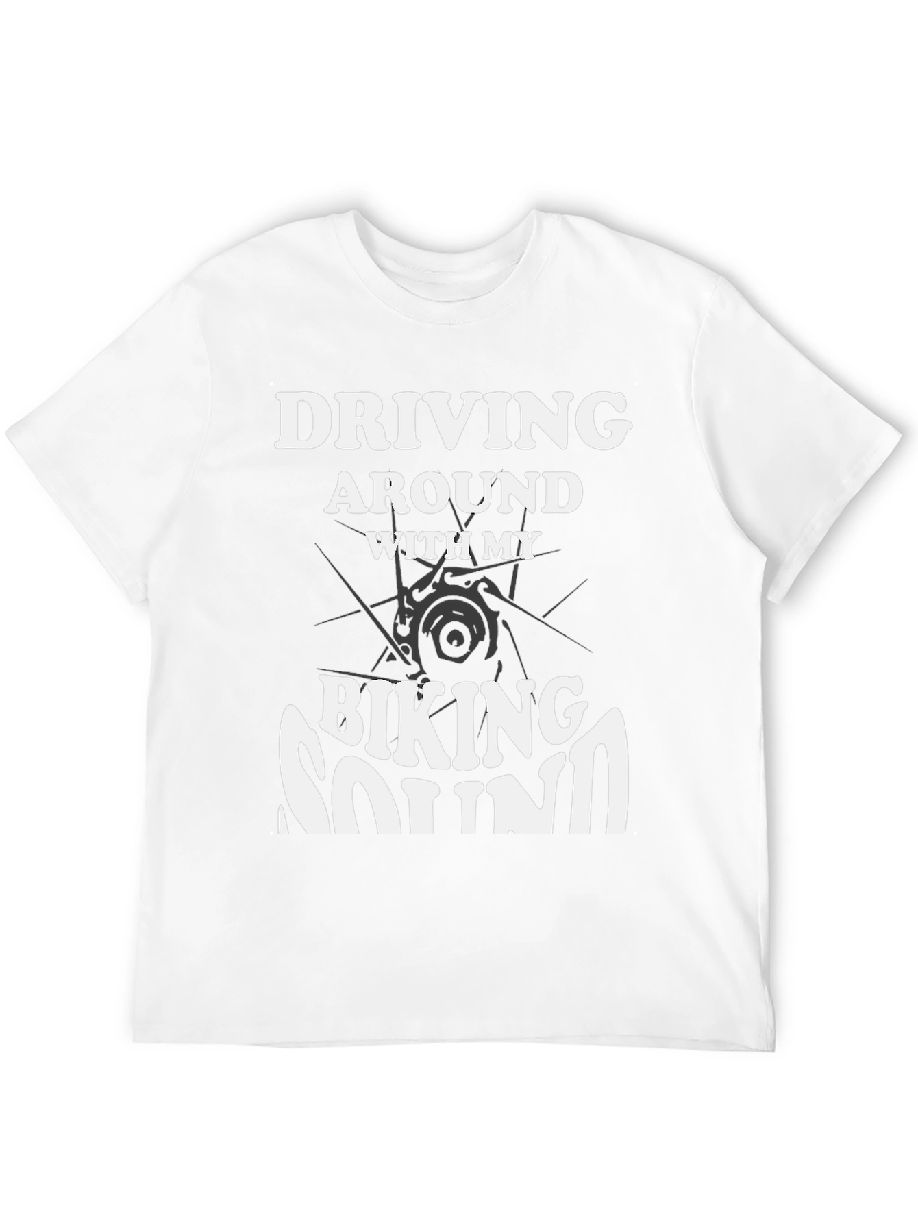 Black Biking Sound Black Graphic Tee view 12