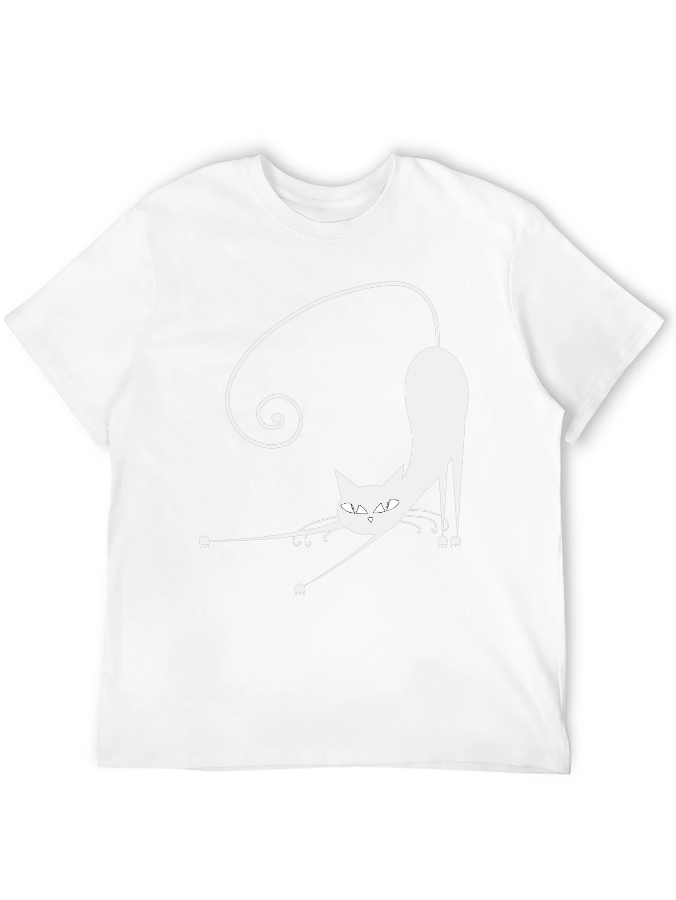 Black Funky Cat Graphic Tee - Black Cotton Blend view 12