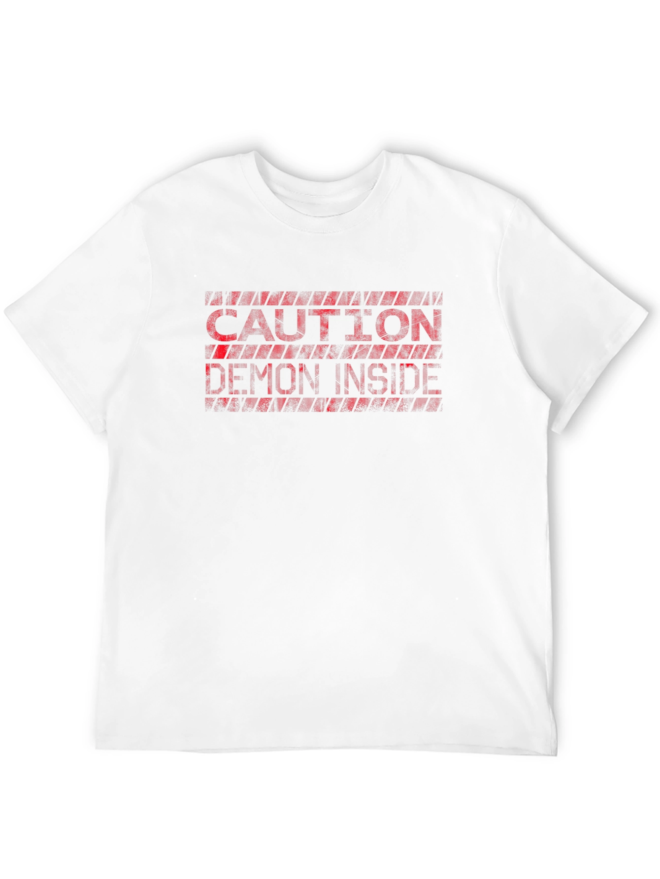 Black Caution Demon Inside T-Shirt - Black Graphic Tee view 12