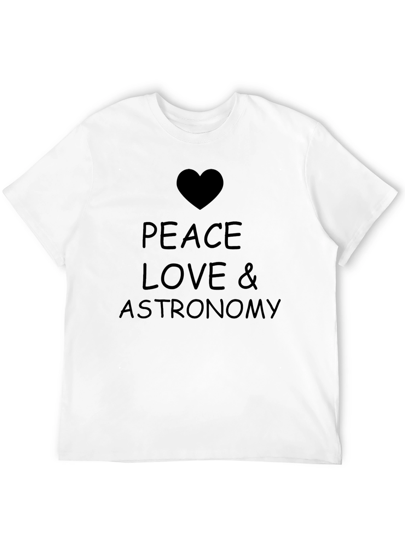 Black Peace Love & Astronomy T-Shirt view 12