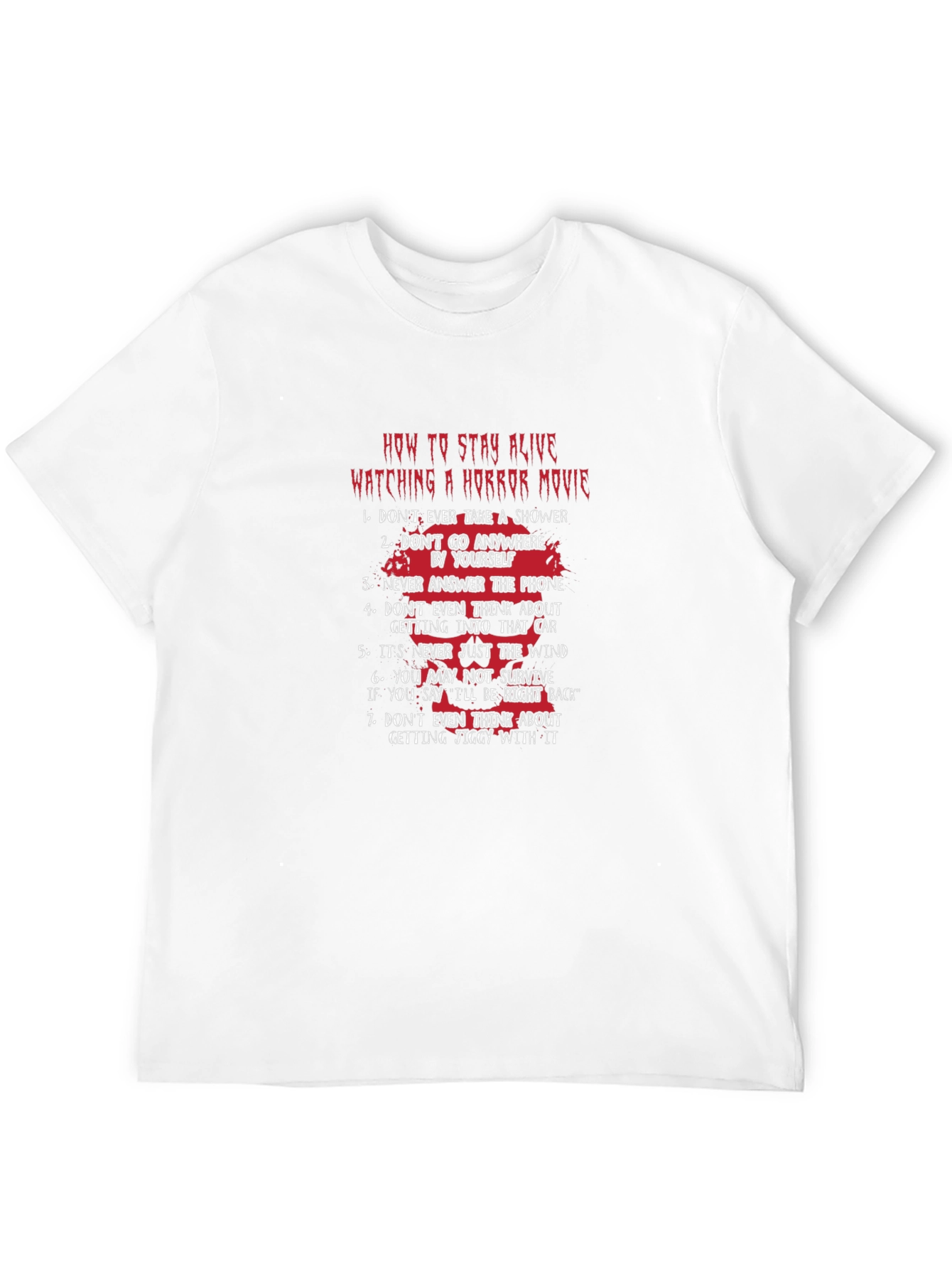 Black Horror Movie Survival Guide T-Shirt view 12
