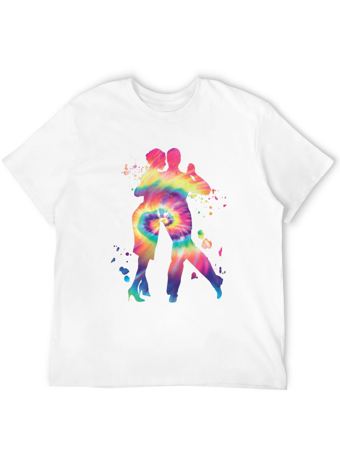 Black Tie Dye Tango Couple Graphic Tee view 12
