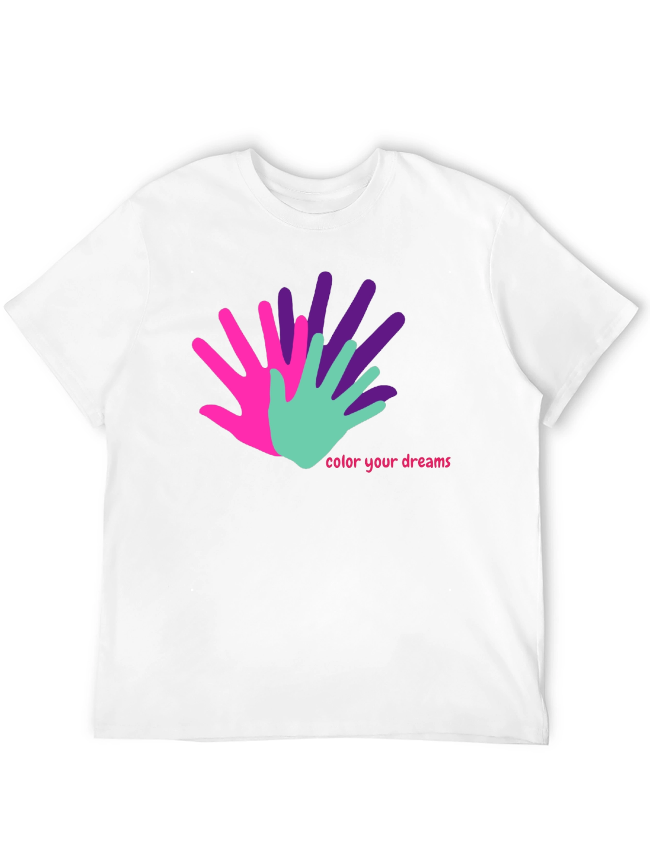 Black Colorful Hands T-Shirt - Color Your Dreams view 12