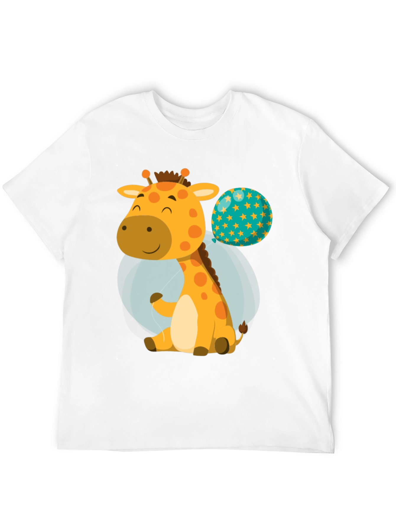 Black Cute Giraffe & Balloon Graphic T-Shirt view 12