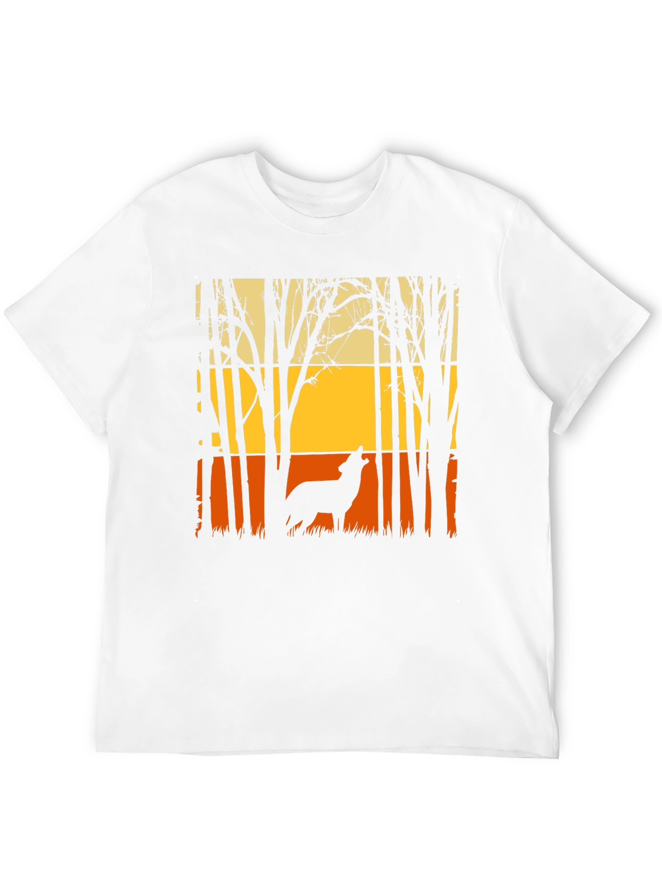 Black Wolf Silhouette T-Shirt - Nature Inspired Graphic Tee view 12