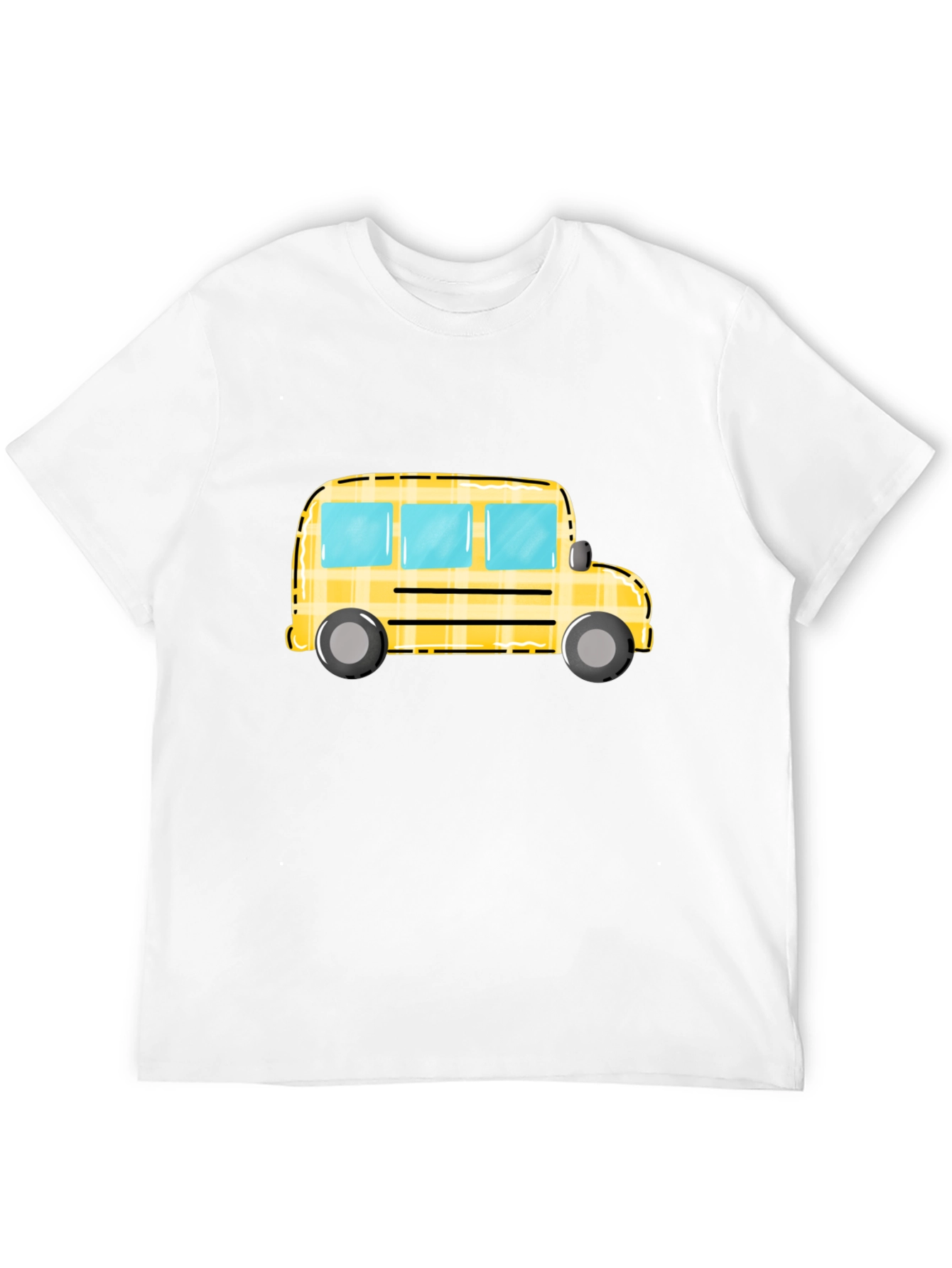 School Bus Graphic Tee - Black Unisex T-Shirt - 12
