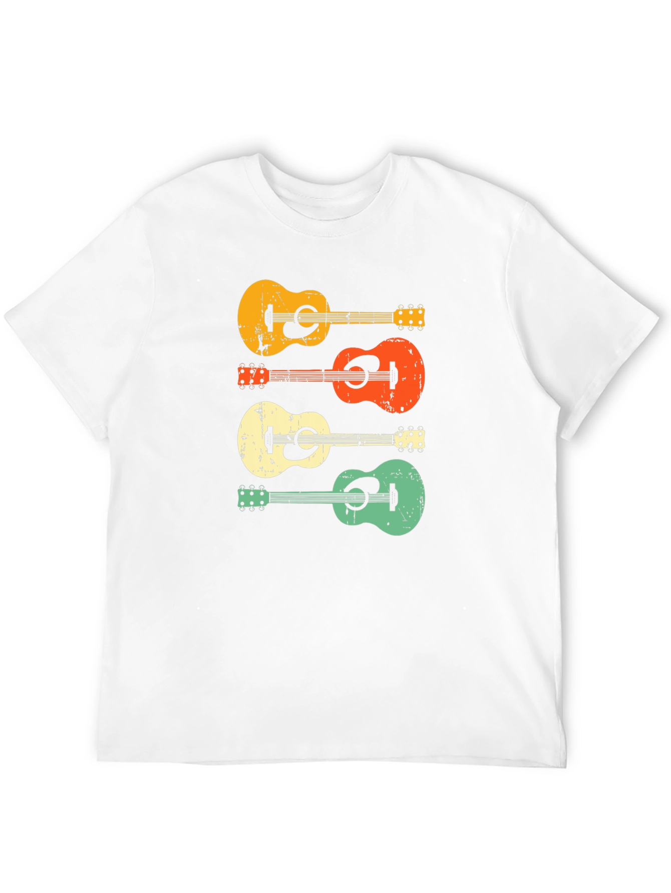 Black Retro Guitar T-Shirt view 12