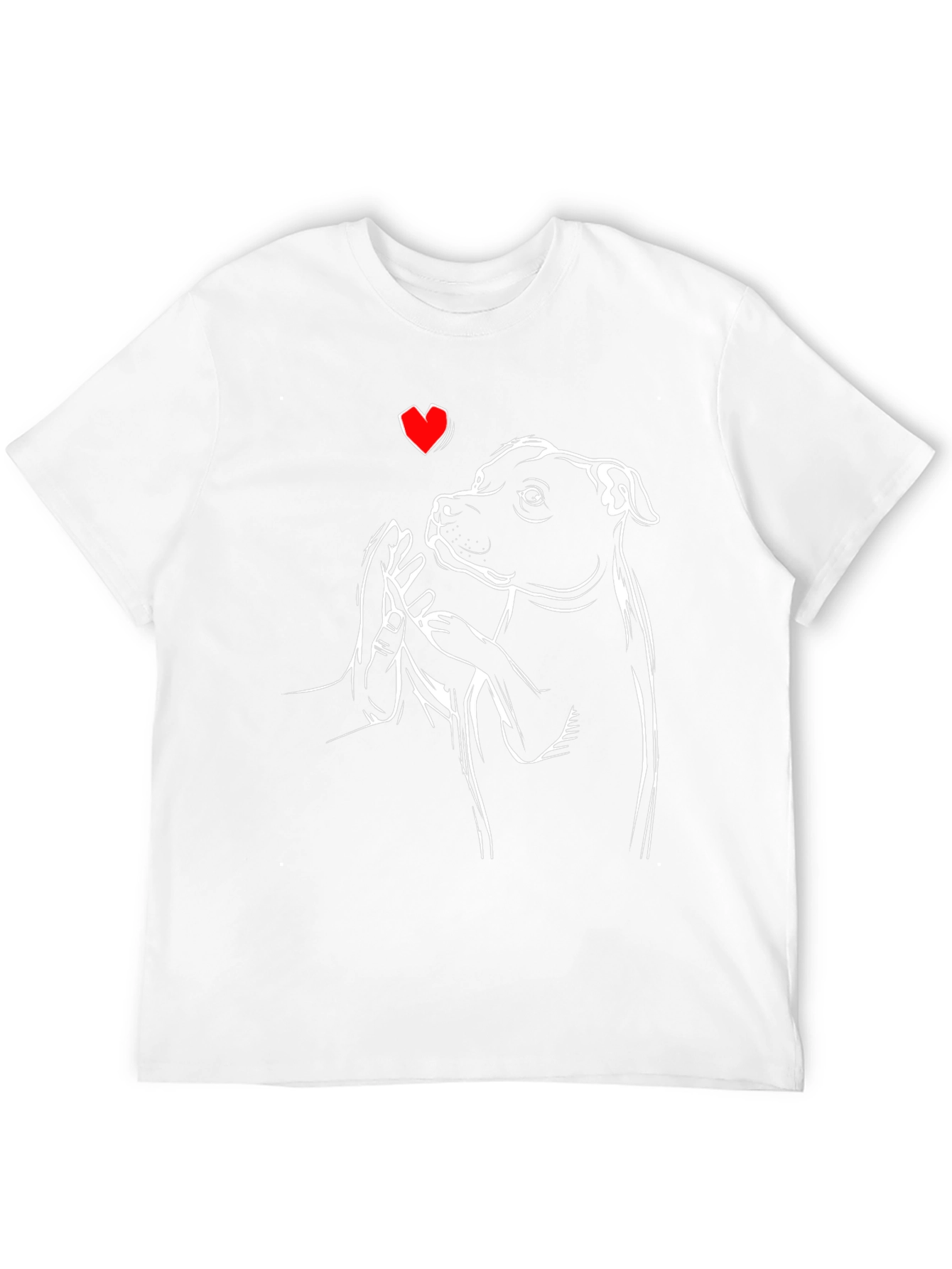 Black Dog Lover T-Shirt - Heart & Paw Design view 12