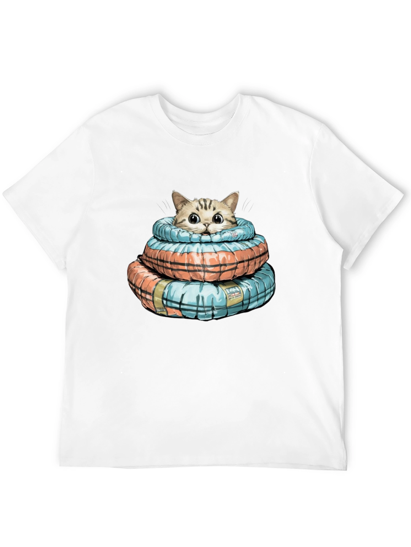 Black Cat in Life Preserver T-Shirt view 12
