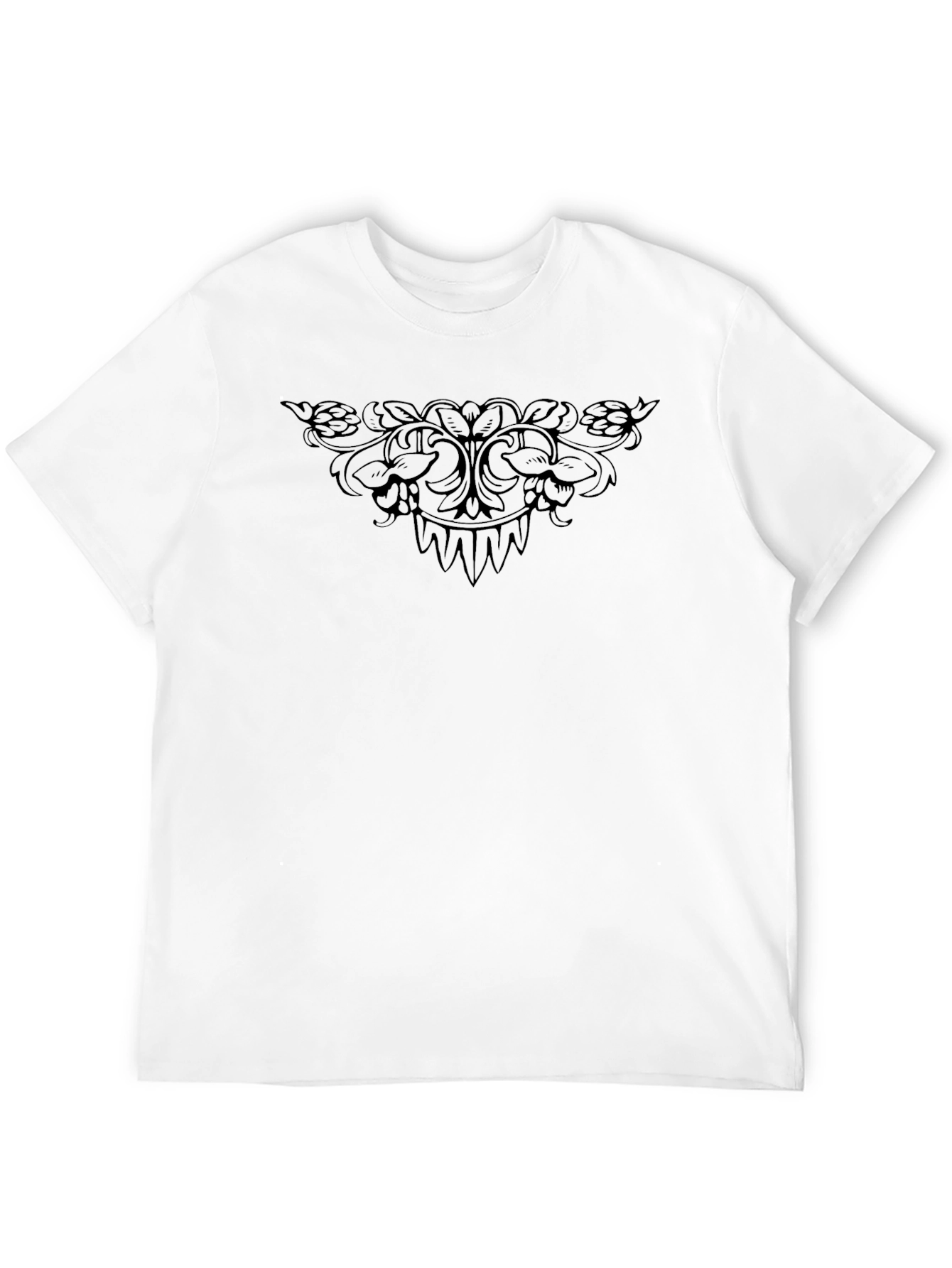 Black Men's Black Graphic Print T-Shirt view 12