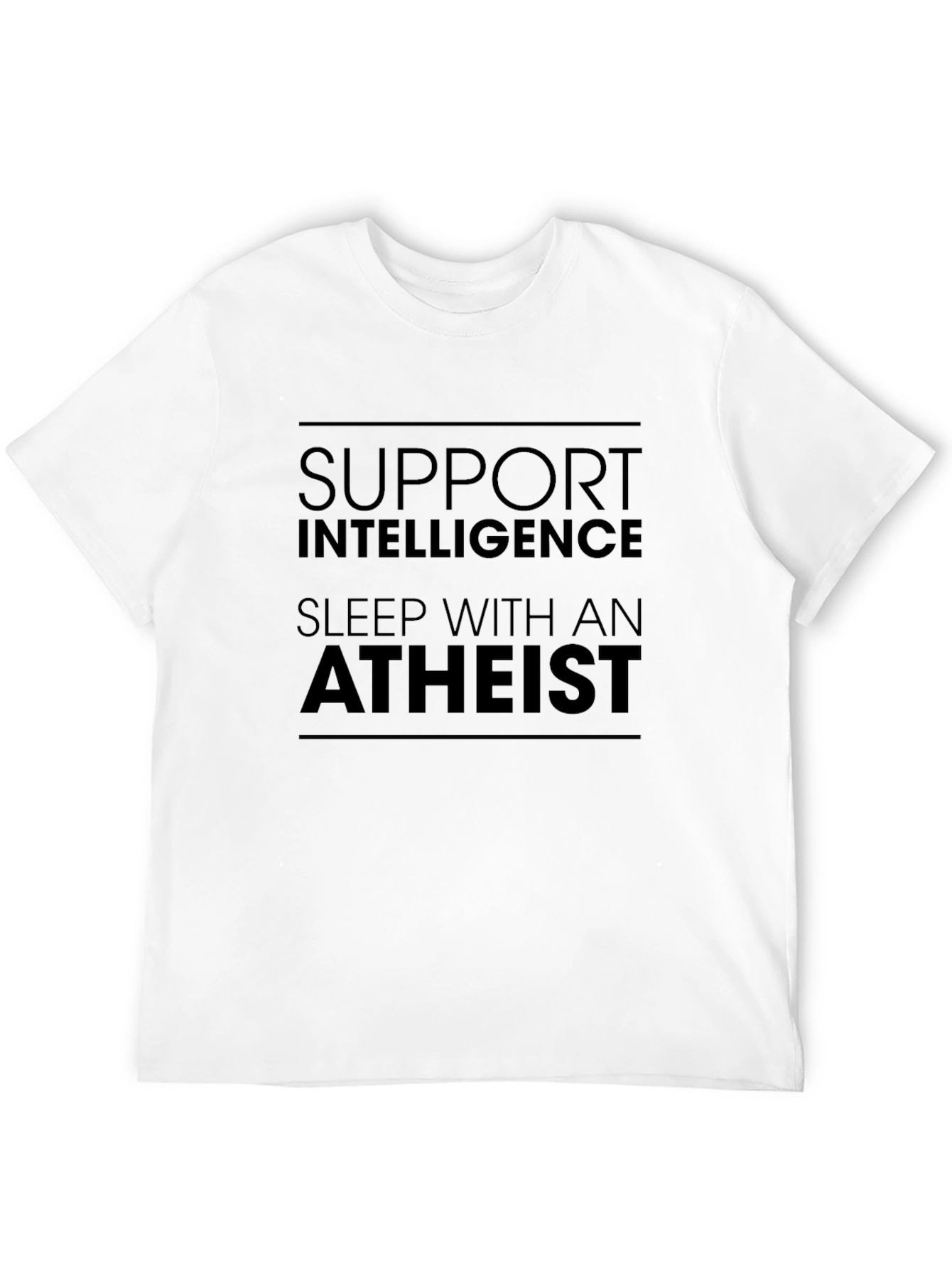 Black Support Intelligence, Sleep With Atheist T-Shirt view 12