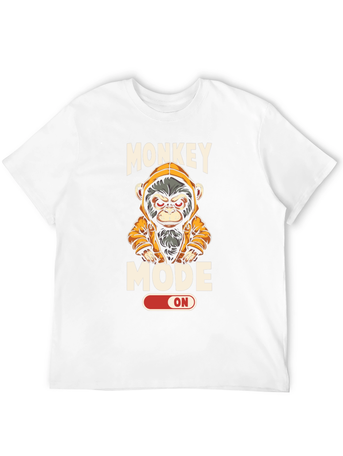 Black Monkey Mode ON T-Shirt - Funny Graphic Tee view 12