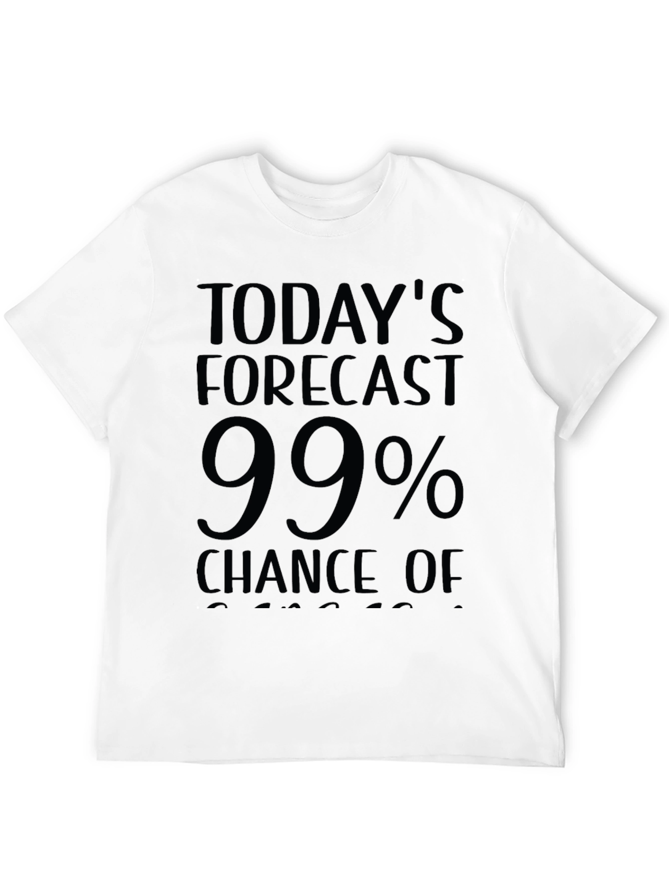 Black Funny Weather Forecast Men's T-Shirt view 12