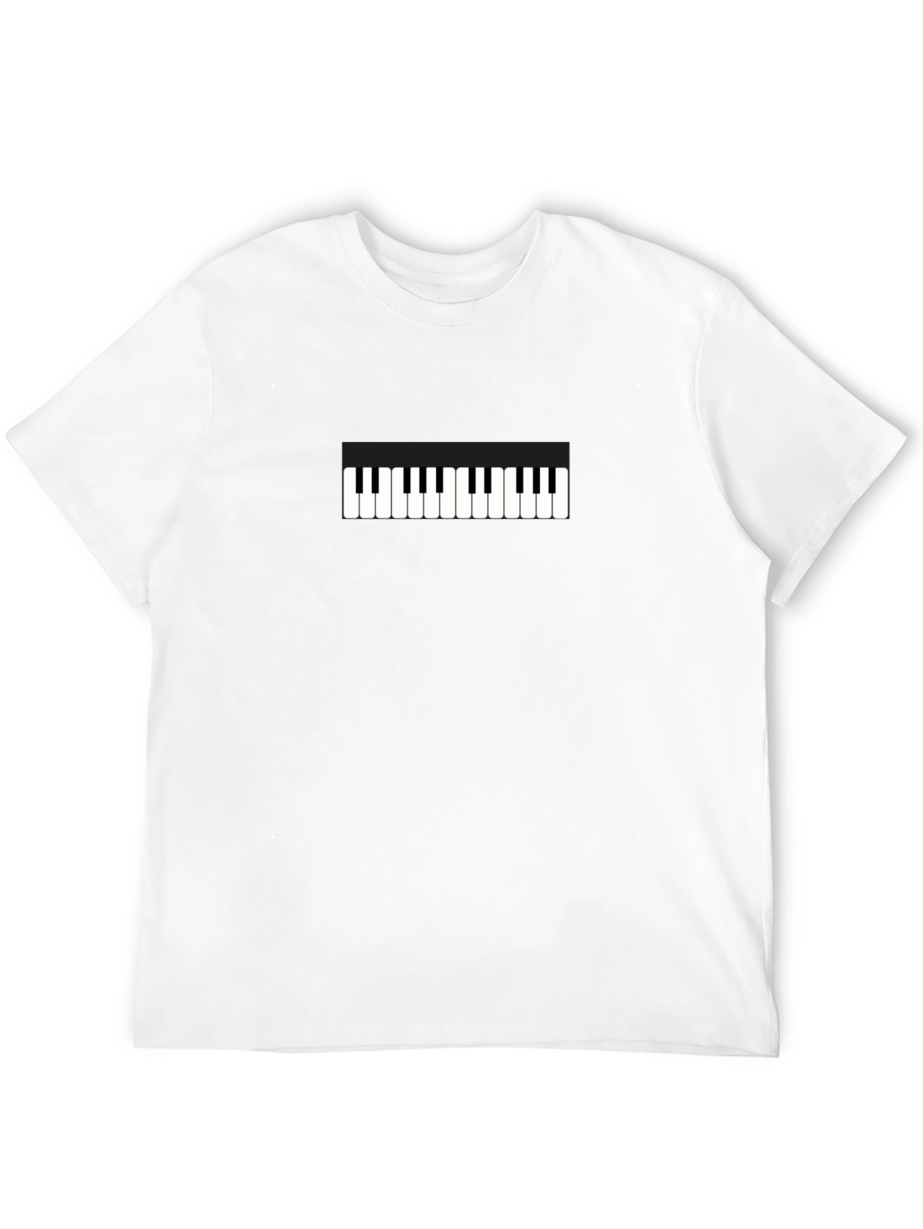 Black Piano Keys Graphic Tee - Black Unisex T-Shirt view 12