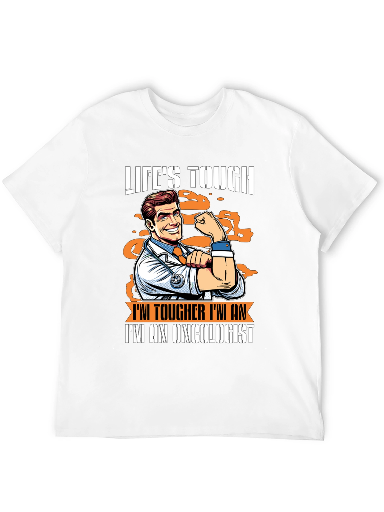 Black Life's Tough, I'm an Oncologist - Graphic T-Shirt view 12