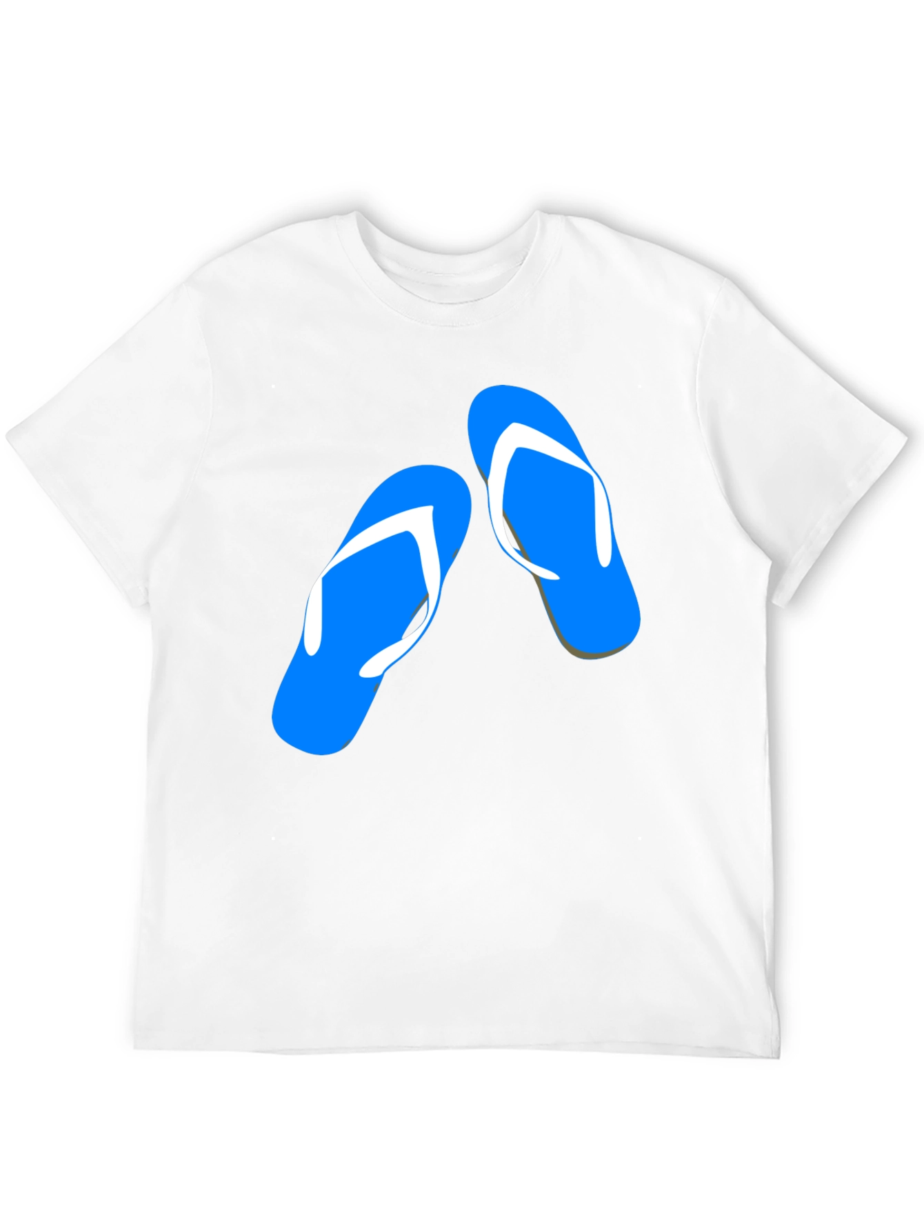 Black Summer Flip Flop Graphic Tee - Black Cotton T-Shirt view 12