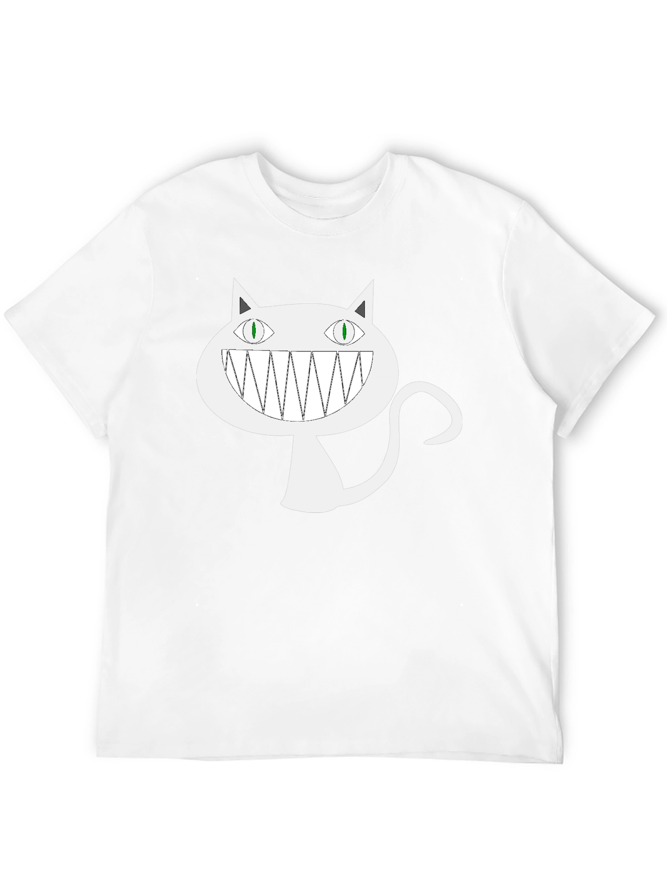 Black Grinning Cheshire Cat Graphic Tee - Black view 12