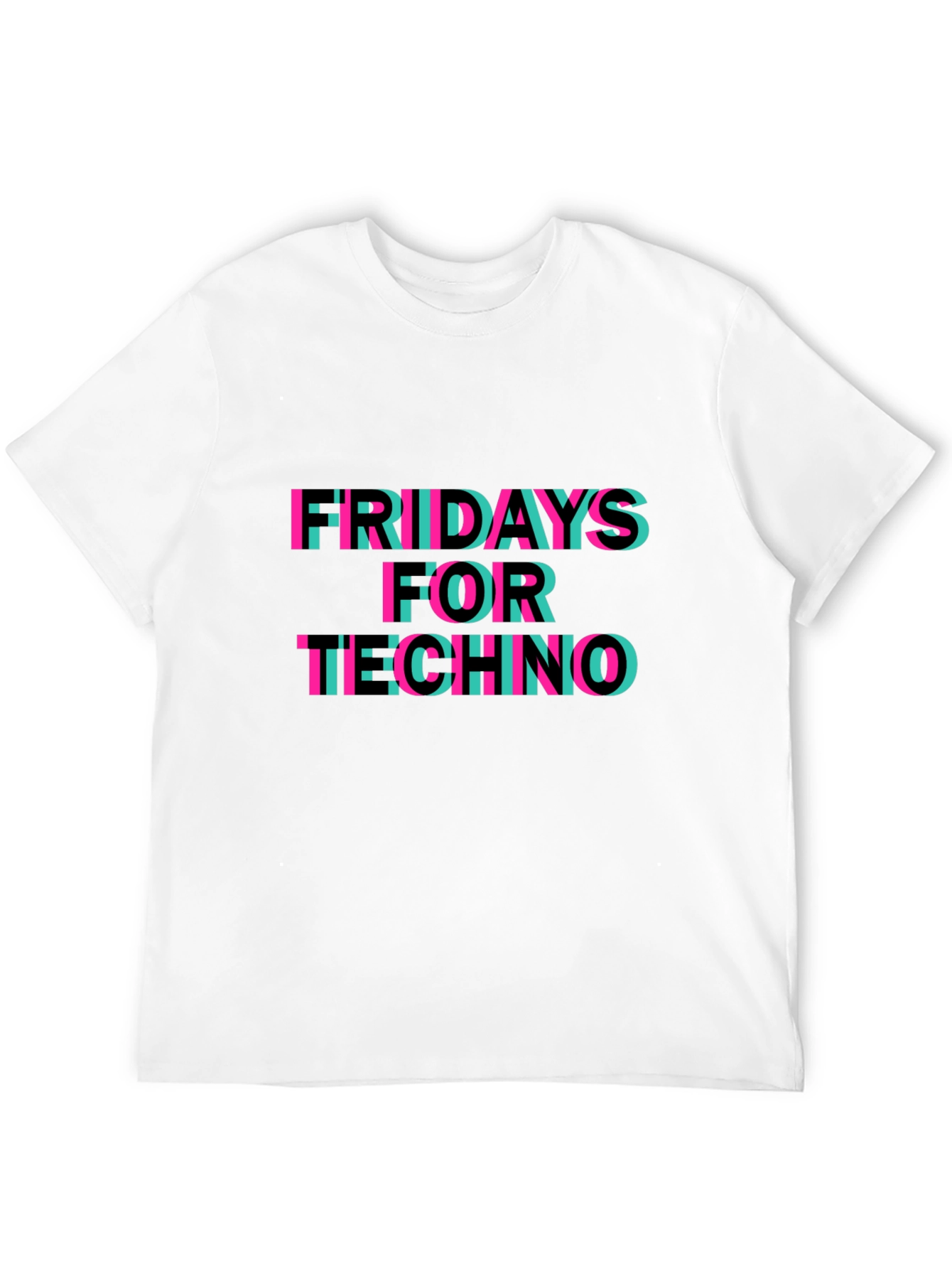 Black Fridays For Techno Graphic Tee - Black Cotton T-Shirt view 12
