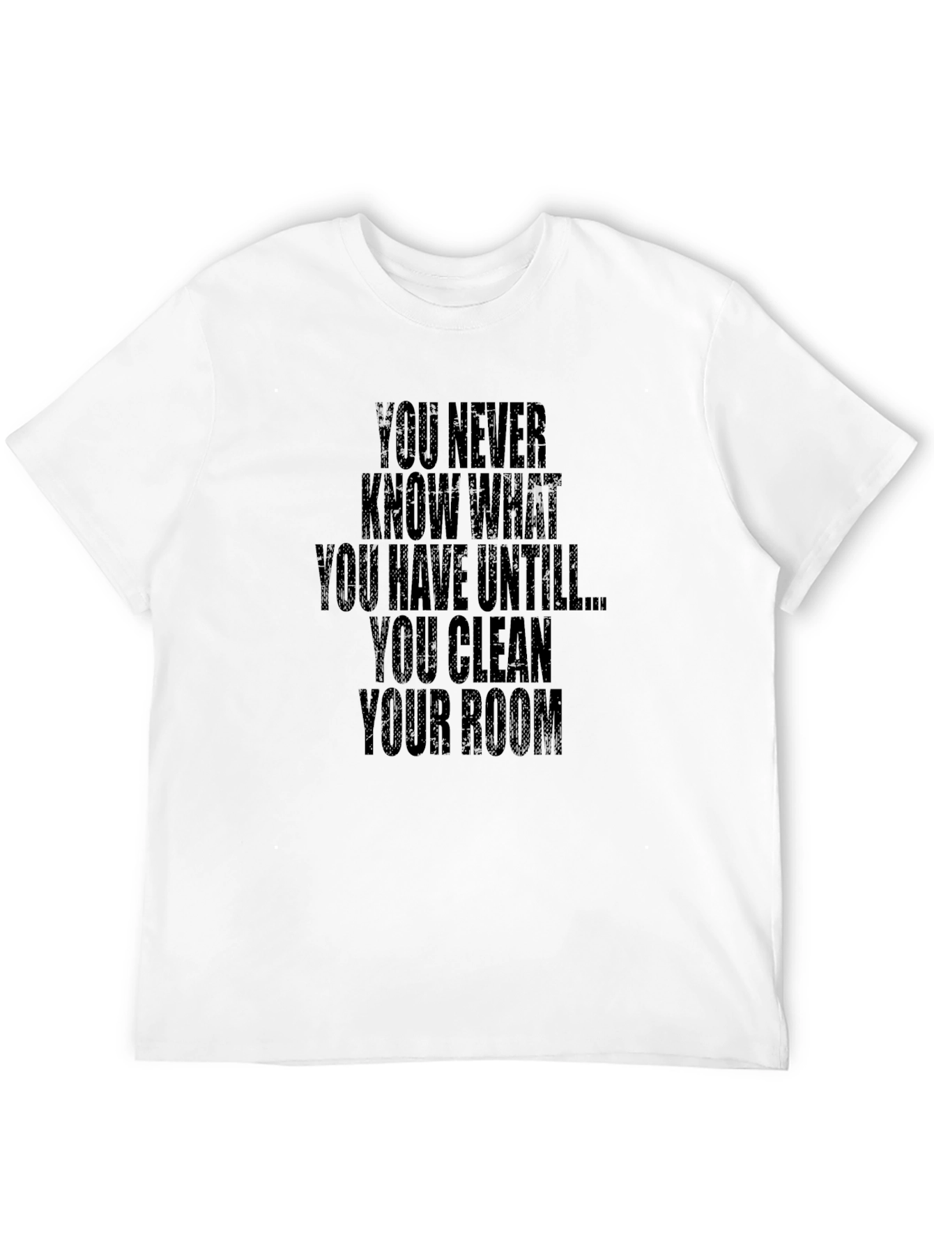Black Funny Clean Your Room Graphic Tee view 12