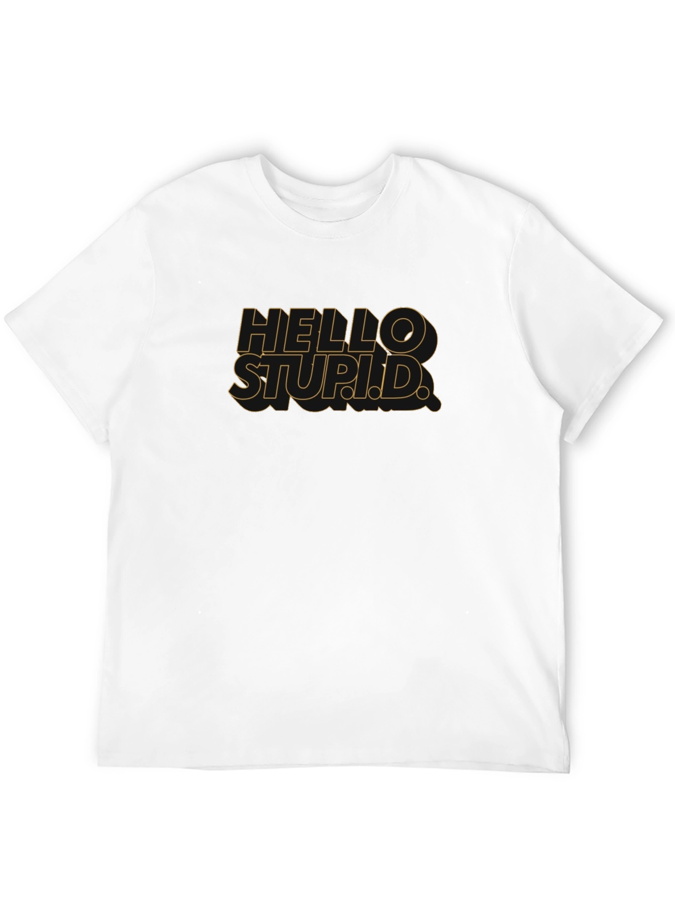 Black Hello Stupid Black Graphic Tee view 12