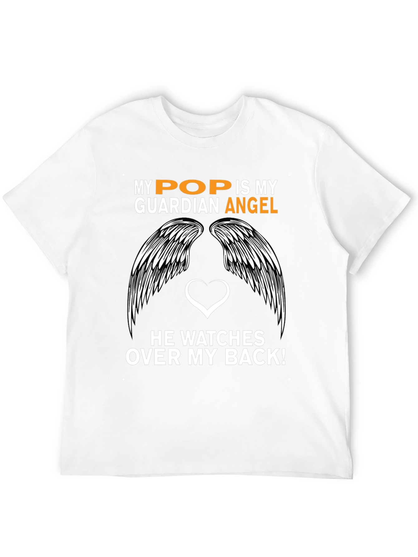 Black My Pop is My Guardian Angel Graphic T-Shirt view 12